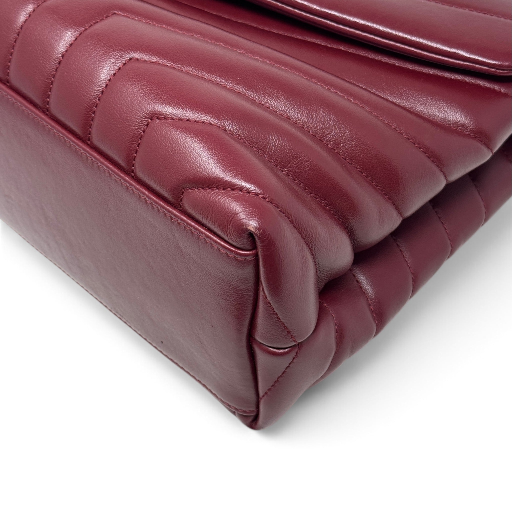 Saint Laurent Burgundy Medium Loulou Bag