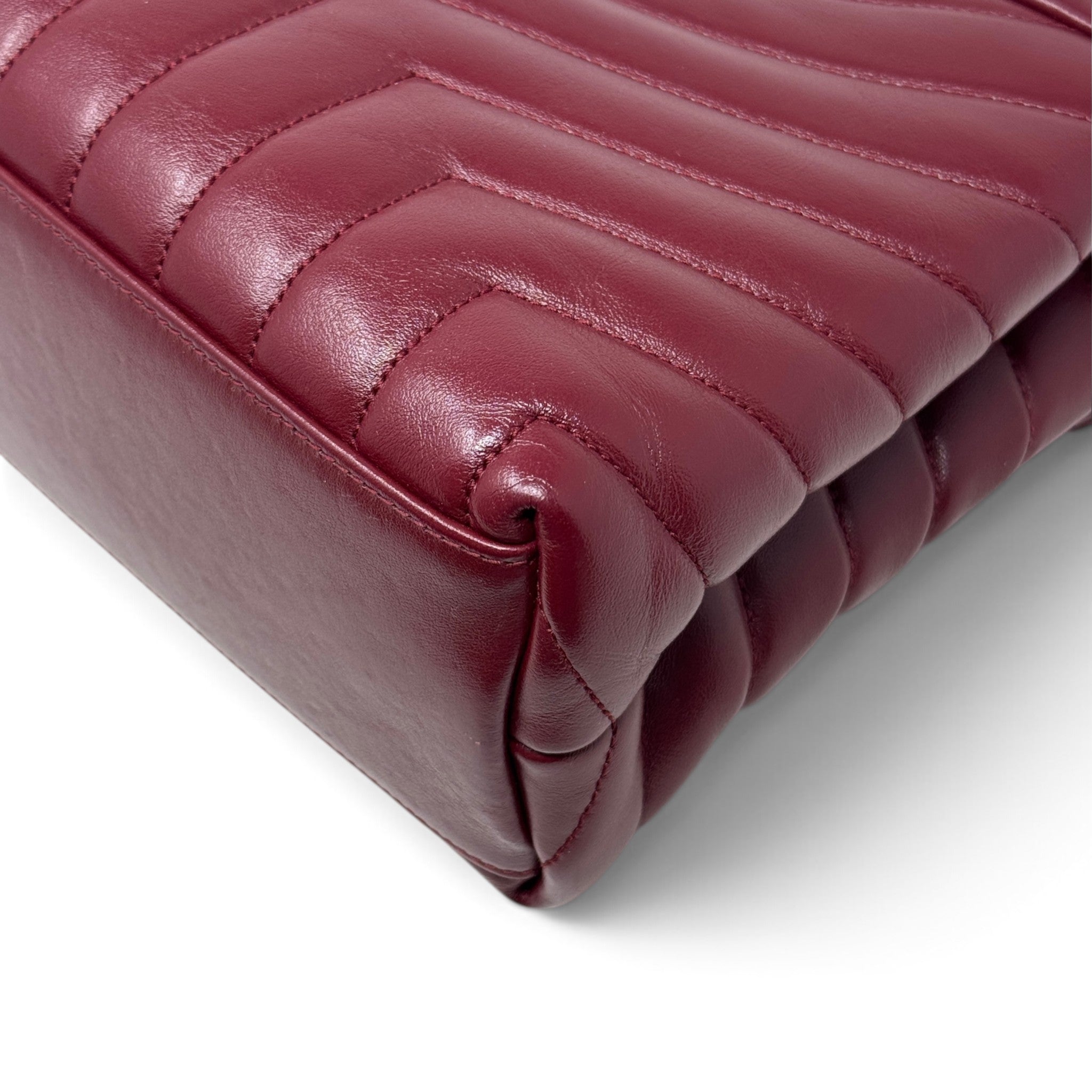Saint Laurent Burgundy Medium Loulou Bag