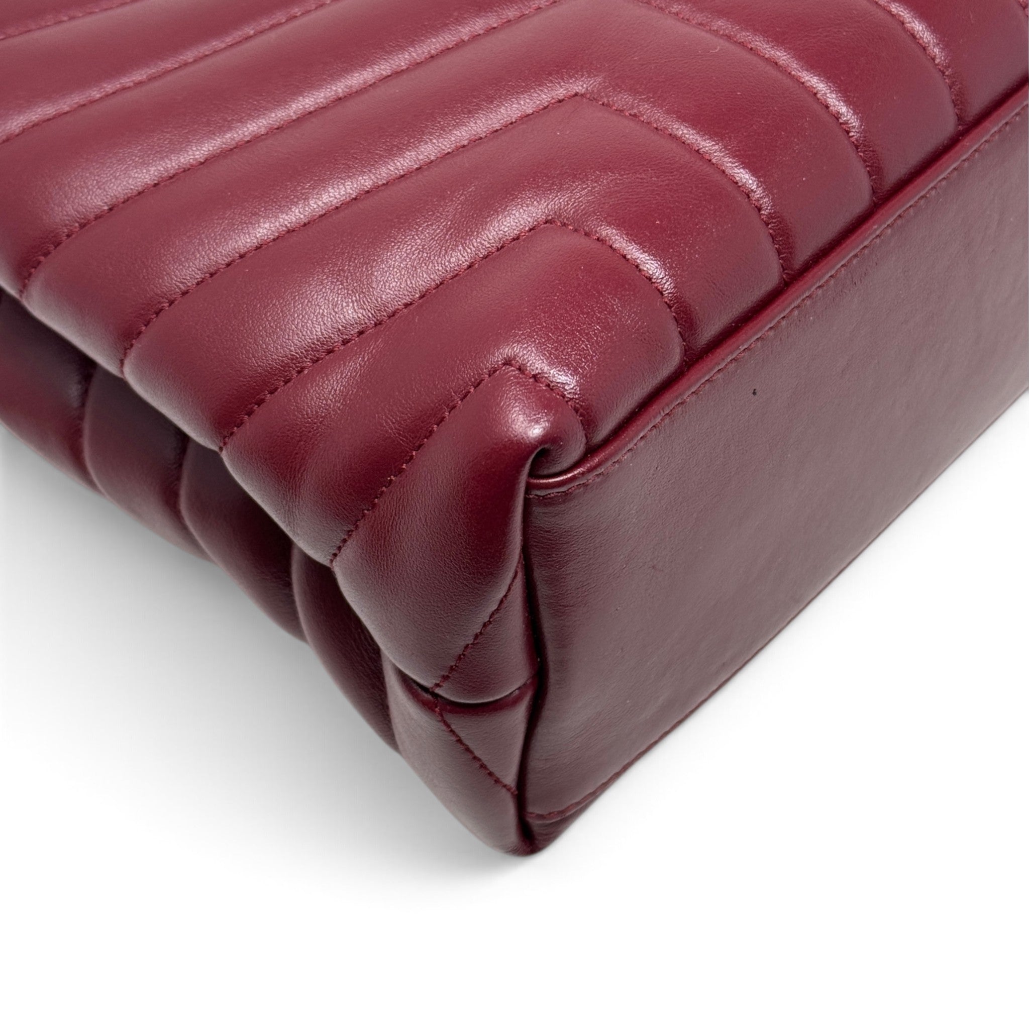 Saint Laurent Burgundy Medium Loulou Bag