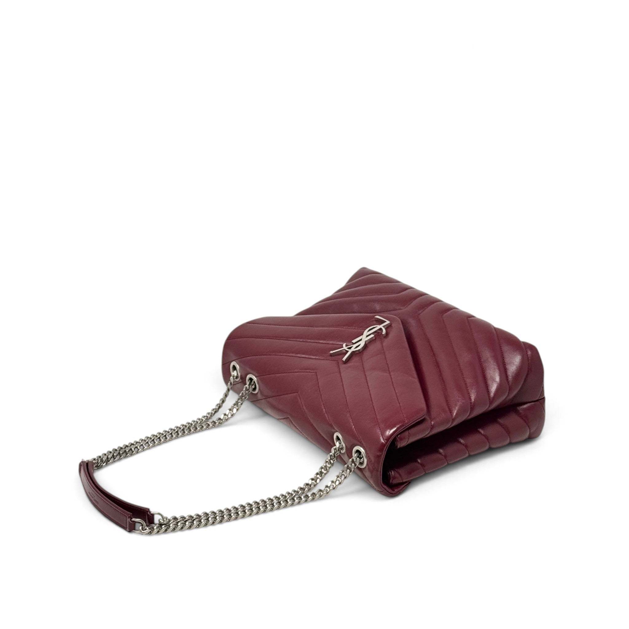 Saint Laurent Burgundy Medium Loulou Bag