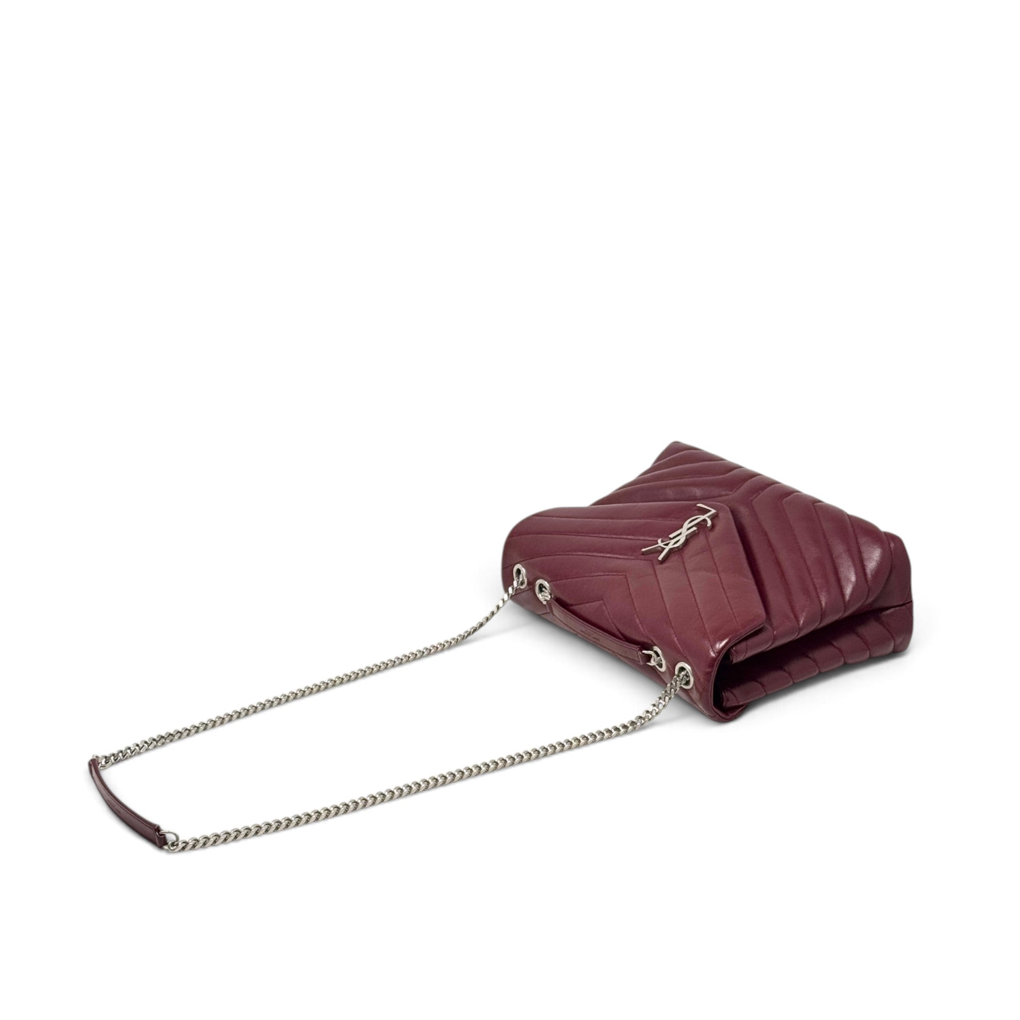 Saint Laurent Burgundy Medium Loulou Bag
