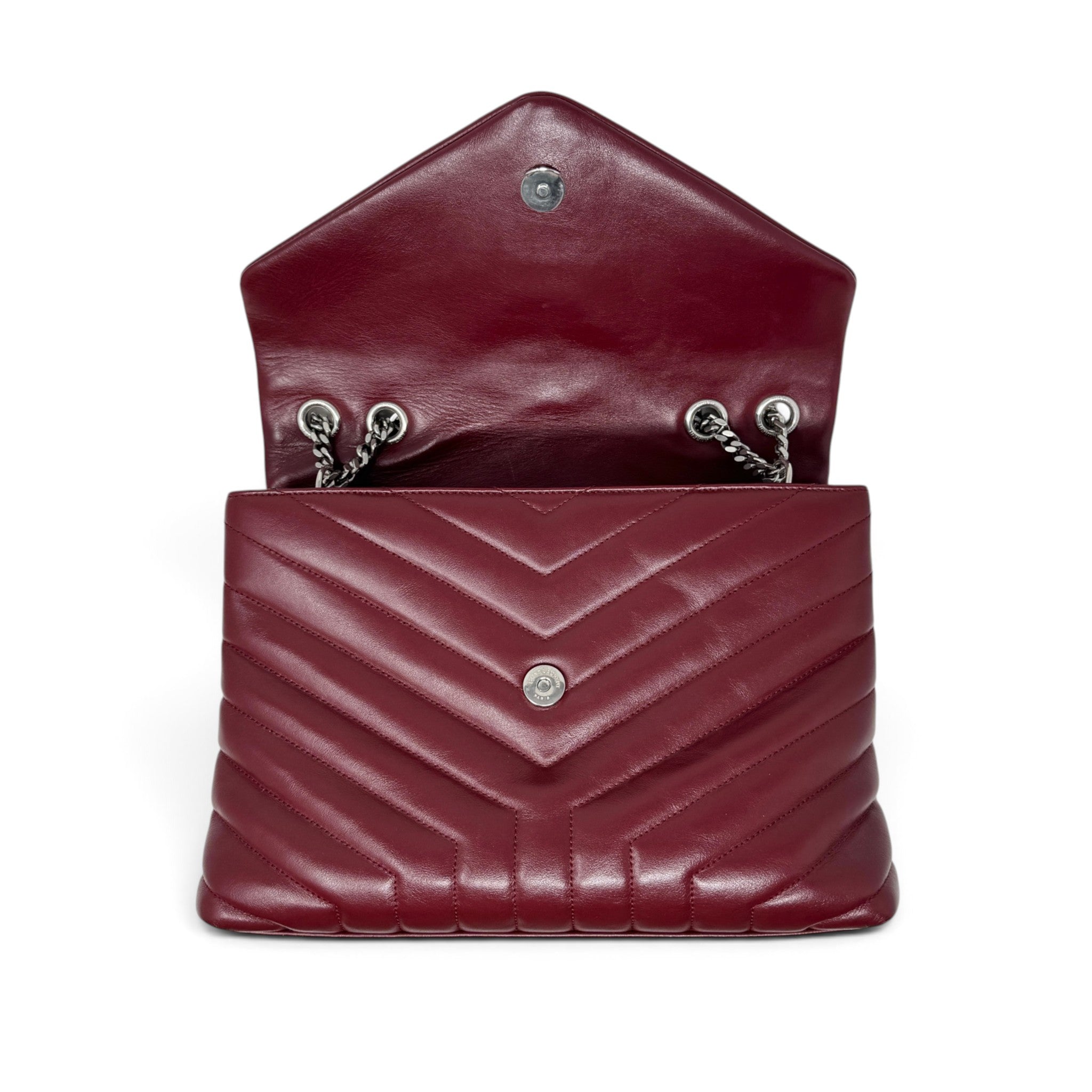 Saint Laurent Burgundy Medium Loulou Bag