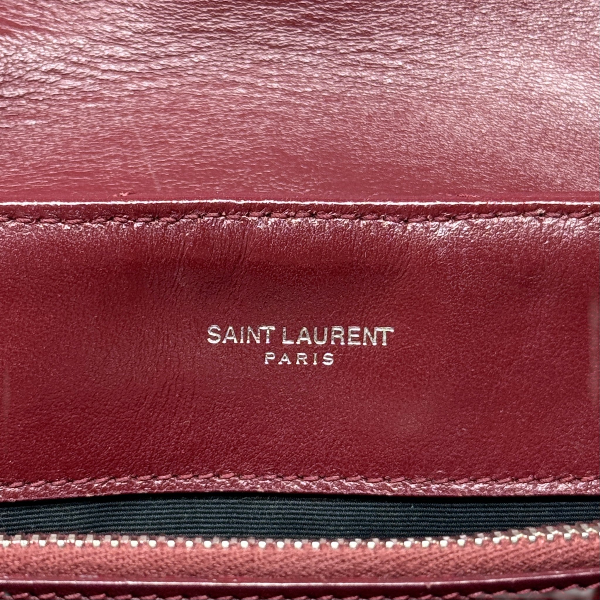 Saint Laurent Burgundy Medium Loulou Bag