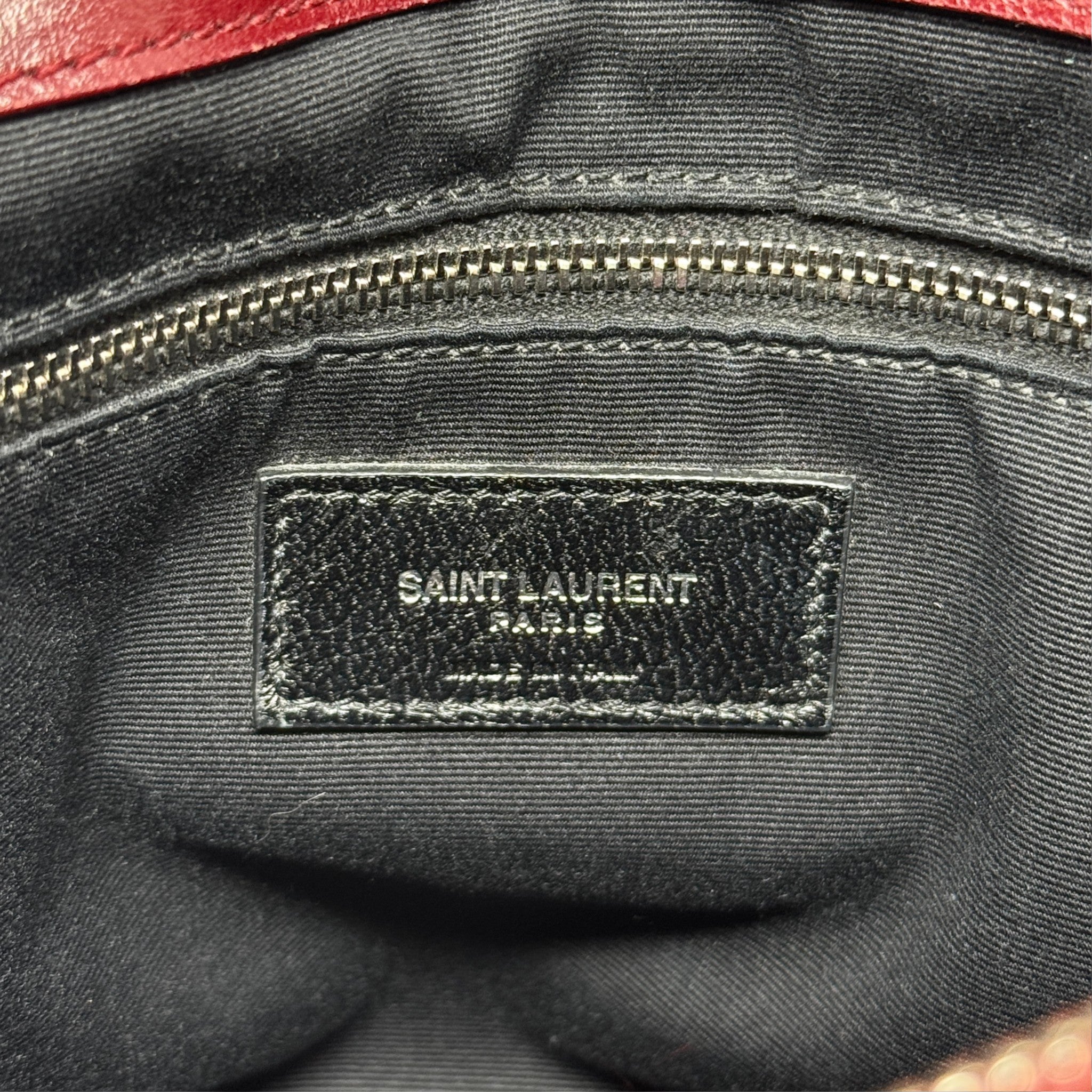 Saint Laurent Burgundy Medium Loulou Bag