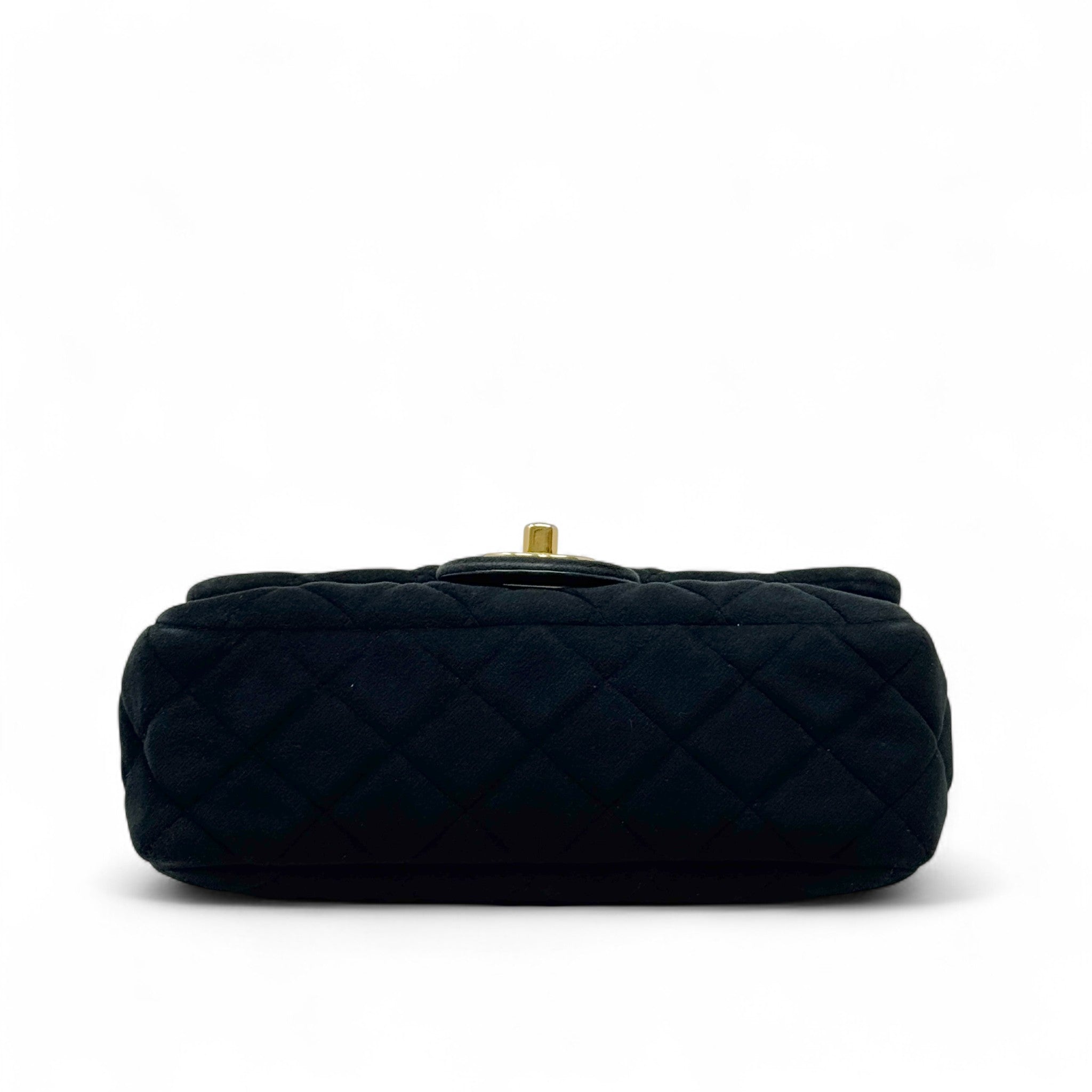 Chanel Black Mini Crystal Pearl Crush Flap