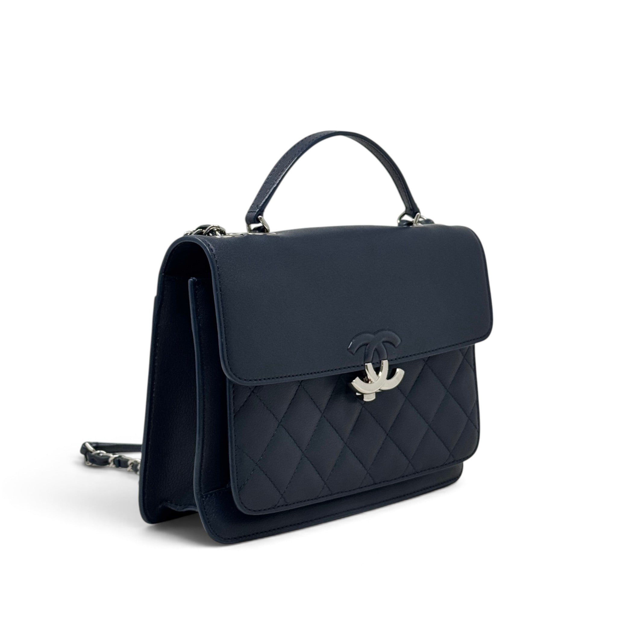 Chanel Navy Medium CC Box Flap Bag
