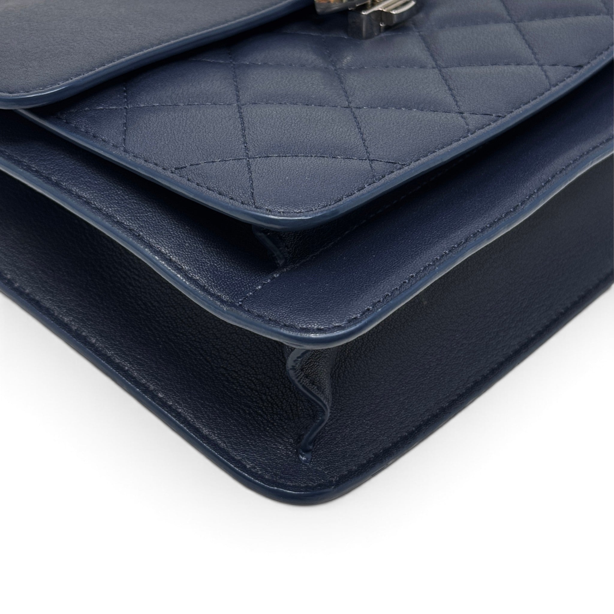 Chanel Navy Medium CC Box Flap Bag