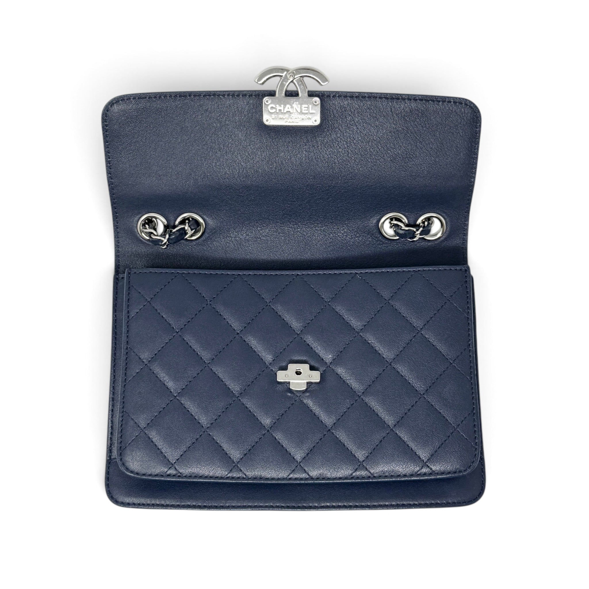 Chanel Navy Medium CC Box Flap Bag