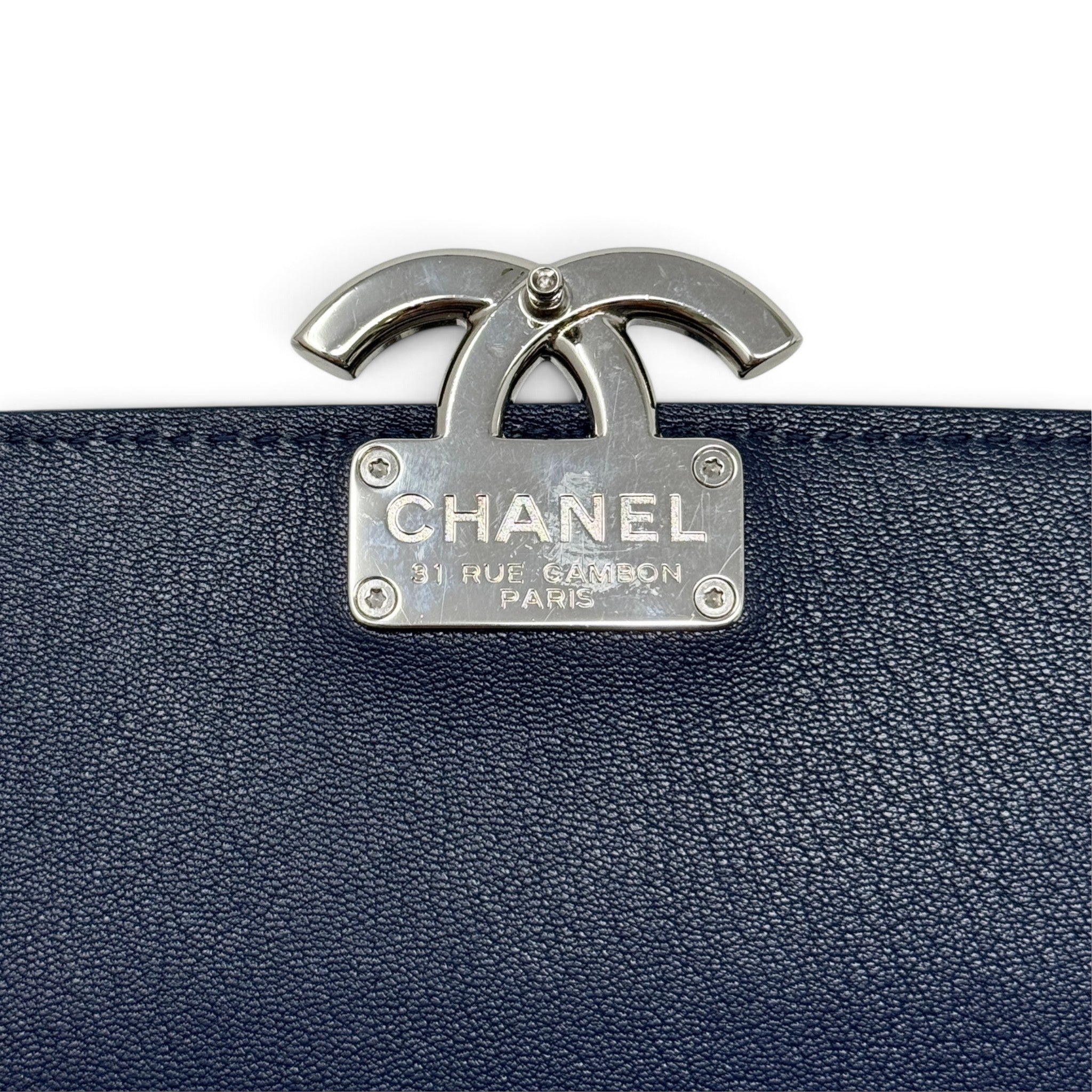 Chanel Navy Medium CC Box Flap Bag