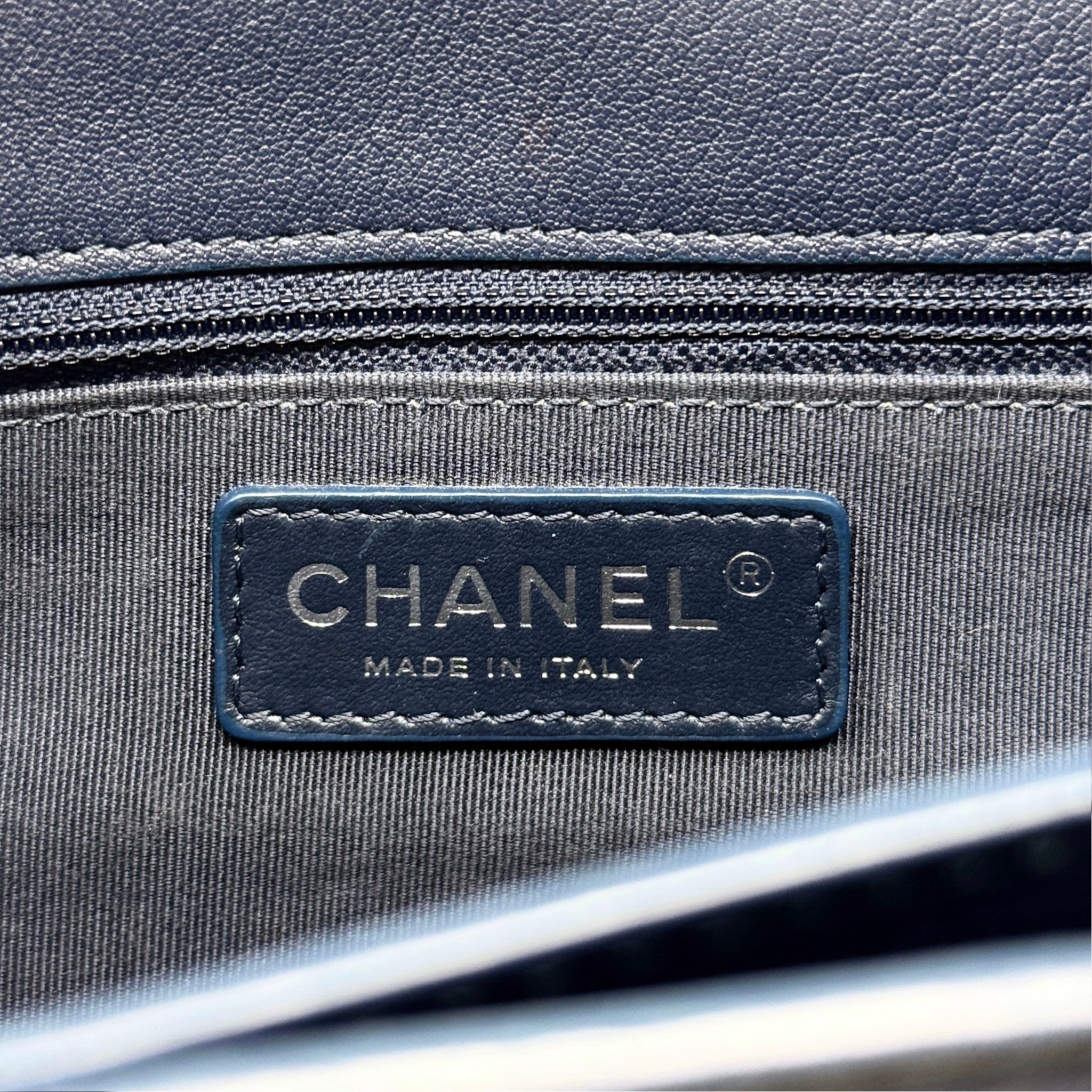 Chanel Navy Medium CC Box Flap Bag