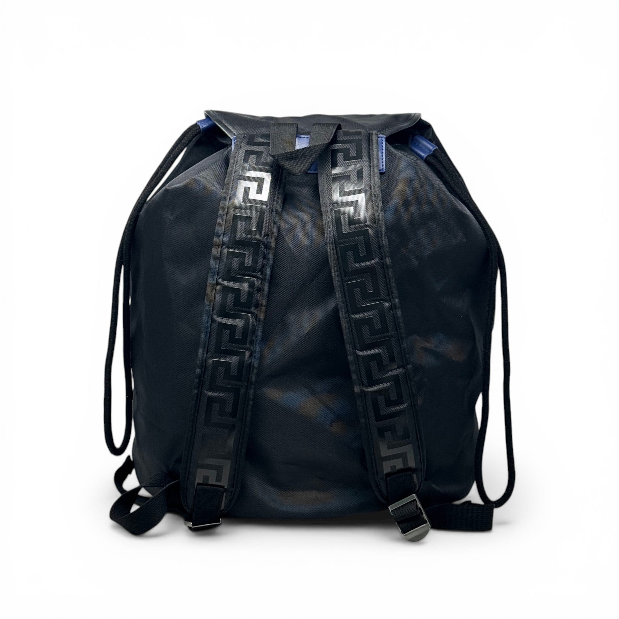 Versace Black Parfums Drawstring Backpack