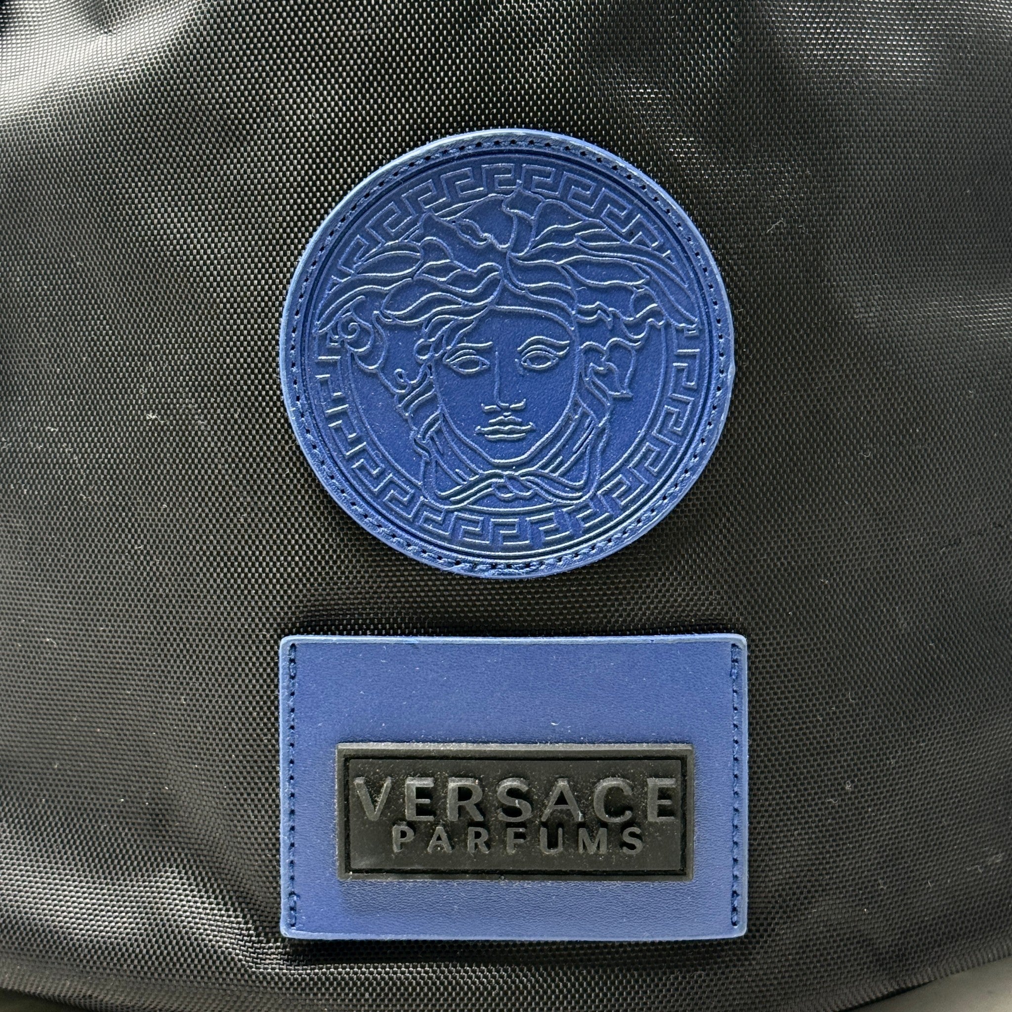 Versace Black Parfums Drawstring Backpack