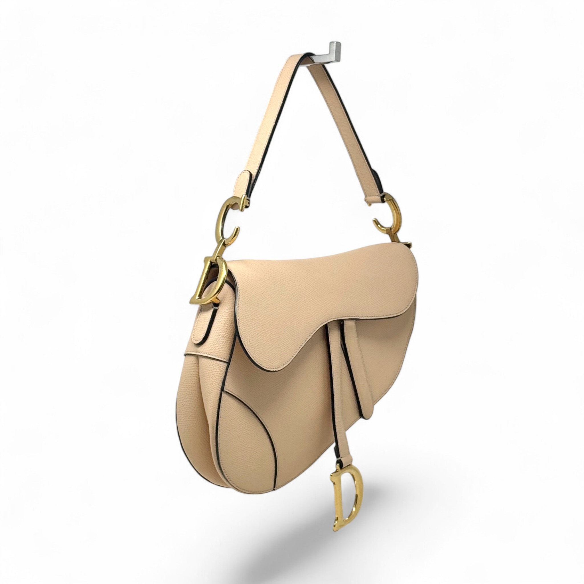 Dior Beige Medium Saddle Bag