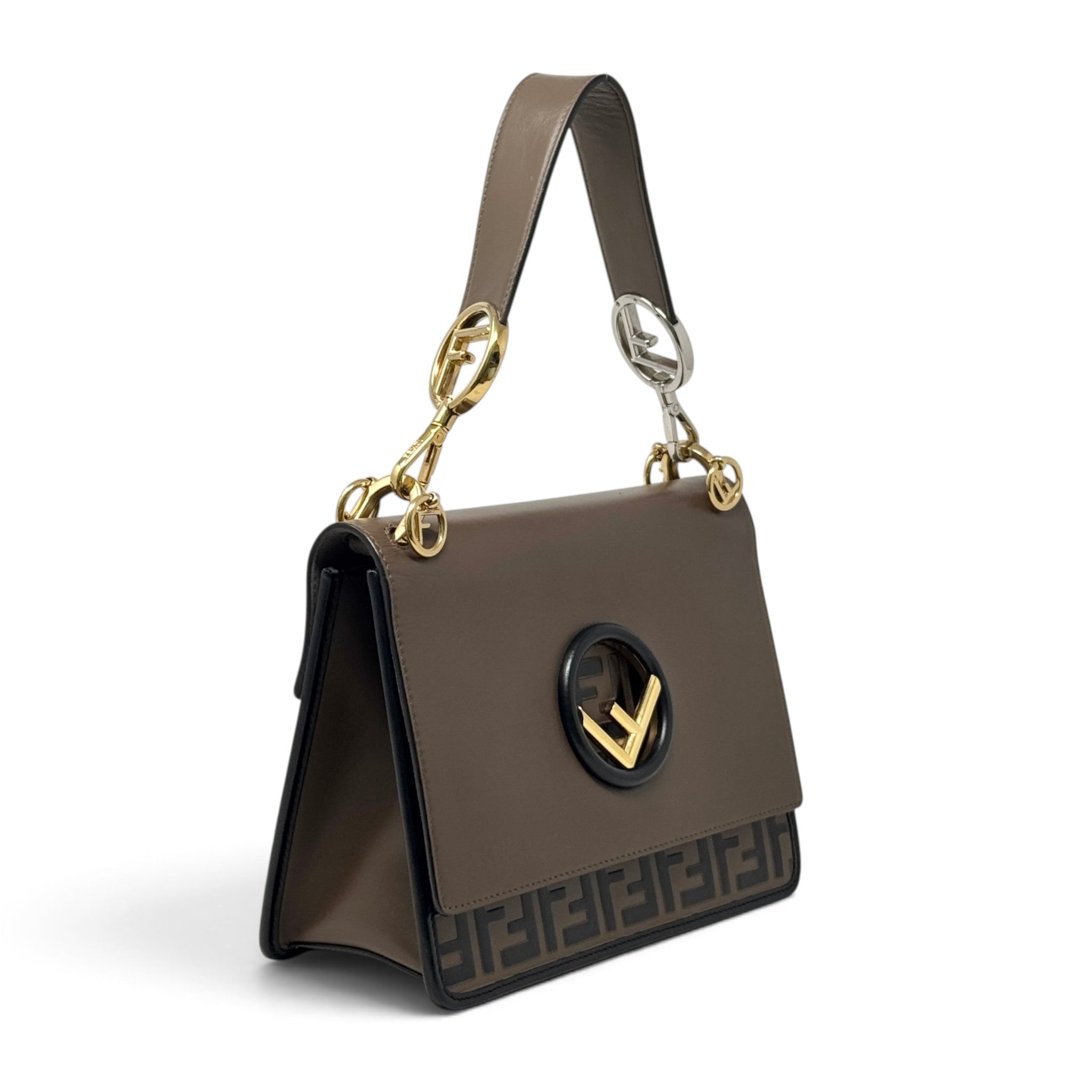 Fendi Brown Kan I Logo Bag