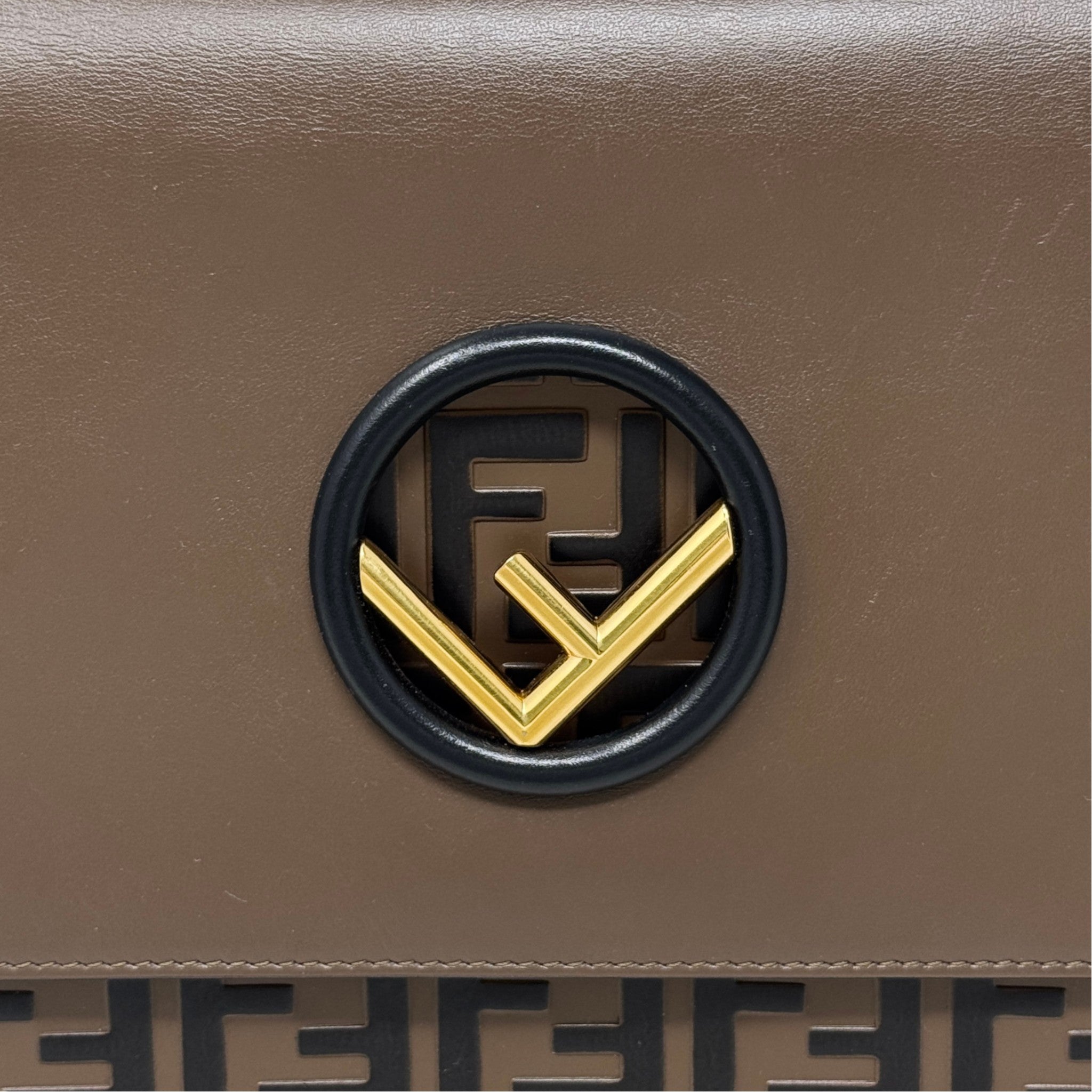 Fendi Brown Kan I Logo Bag