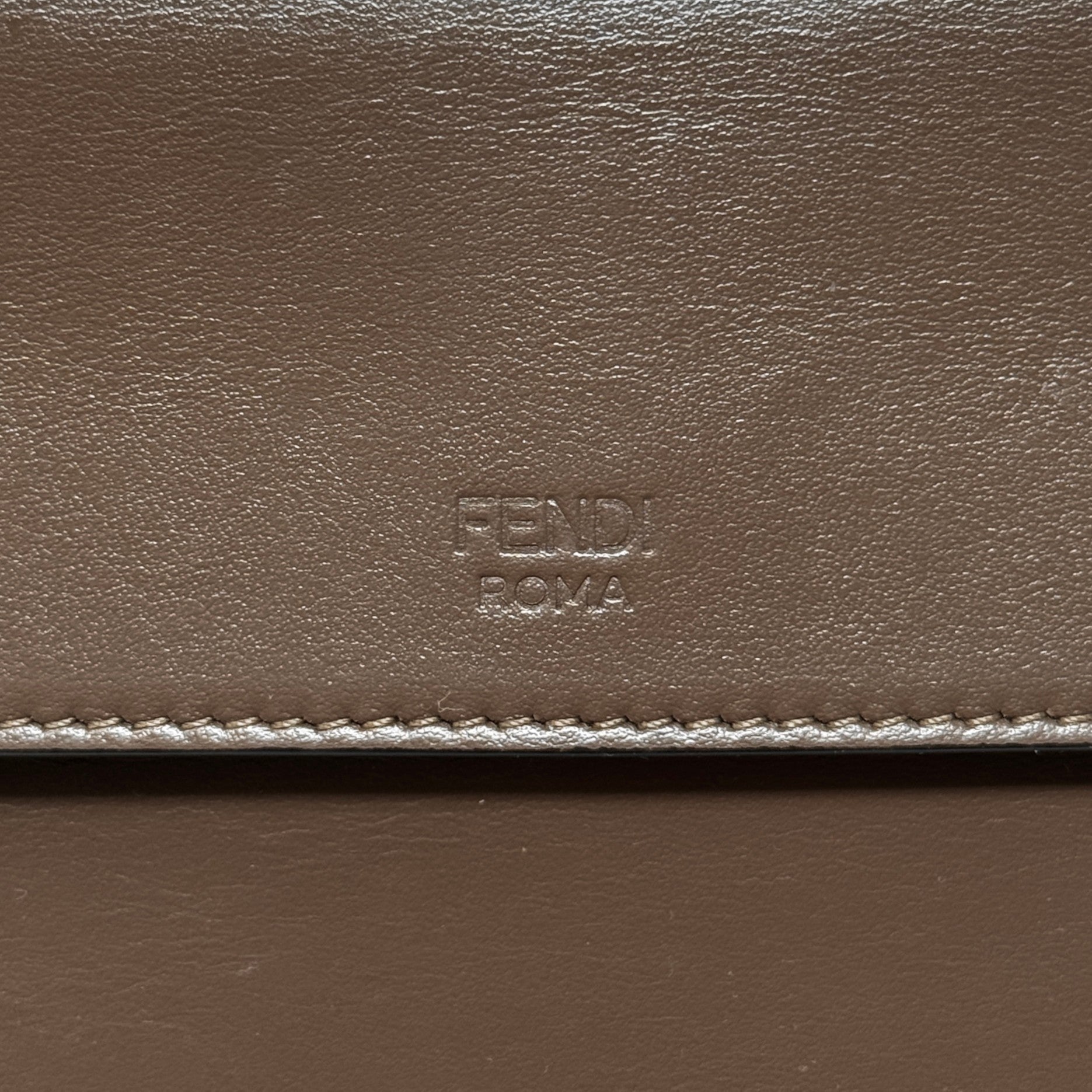 Fendi Brown Kan I Logo Bag