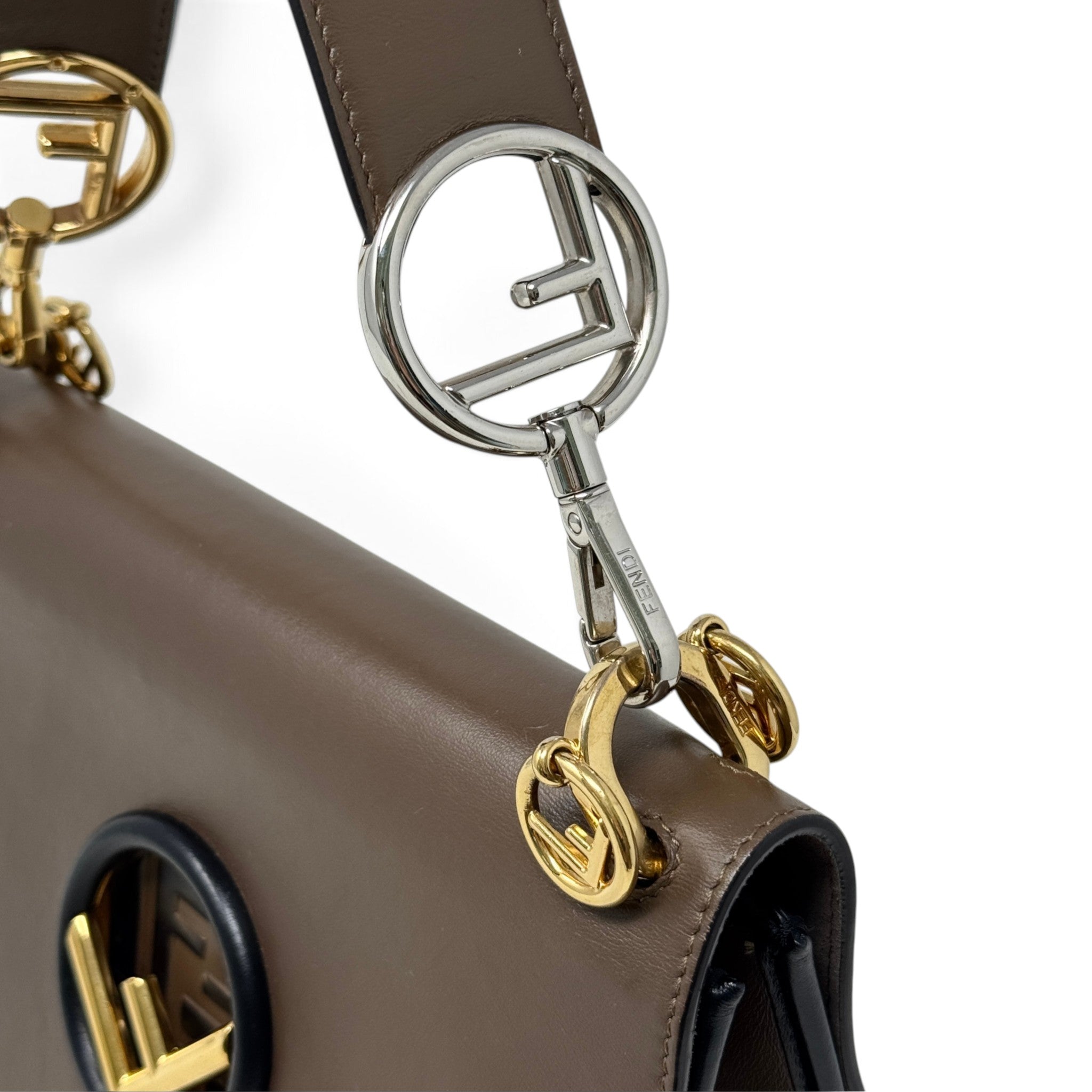 Fendi Brown Kan I Logo Bag