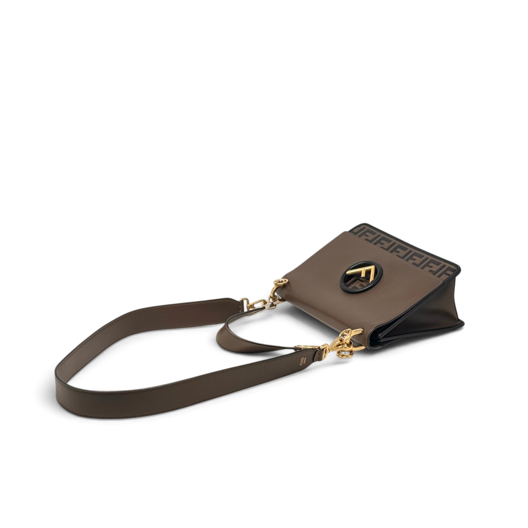 Fendi Brown Kan I Logo Bag