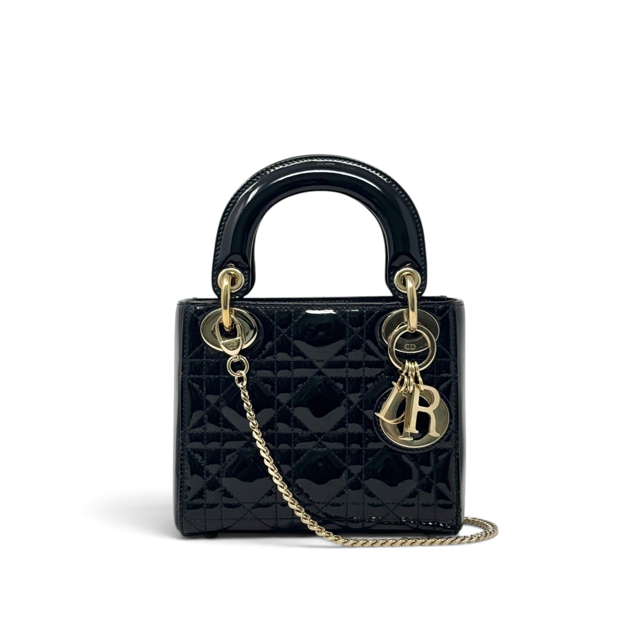 Dior Black Patent Mini Lady Dior