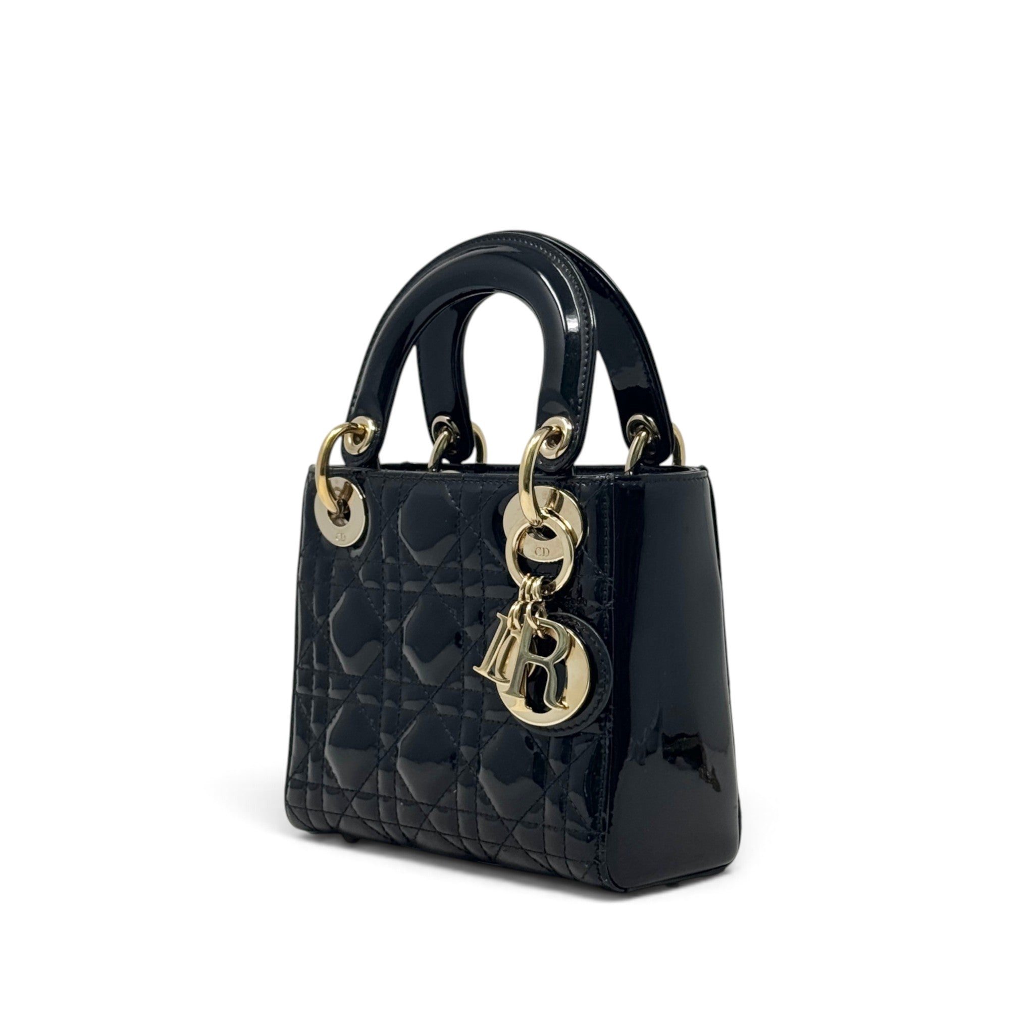Dior Black Patent Mini Lady Dior