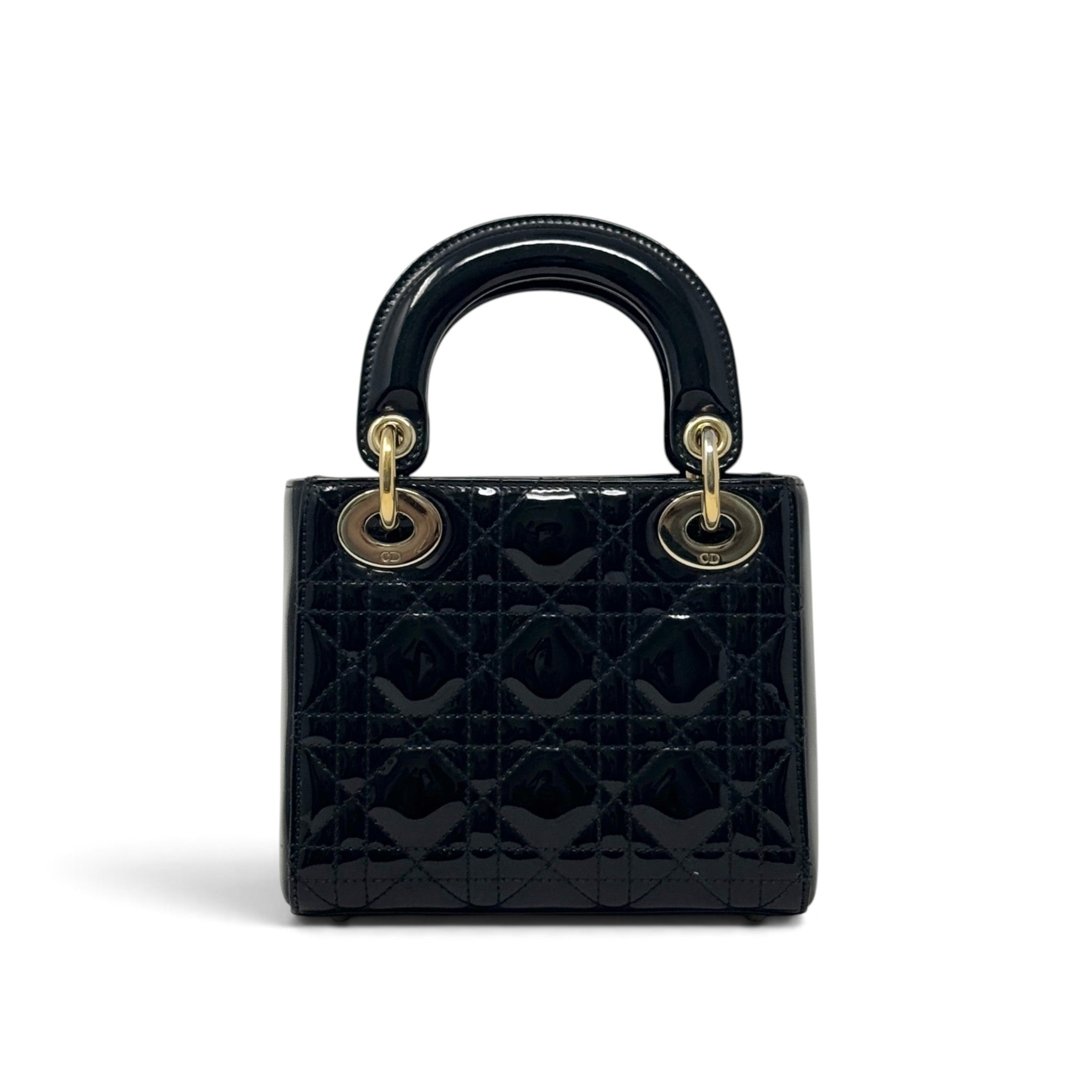 Dior Black Patent Mini Lady Dior