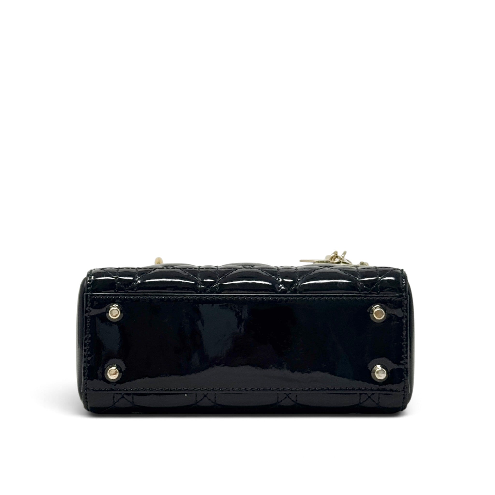 Dior Black Patent Mini Lady Dior