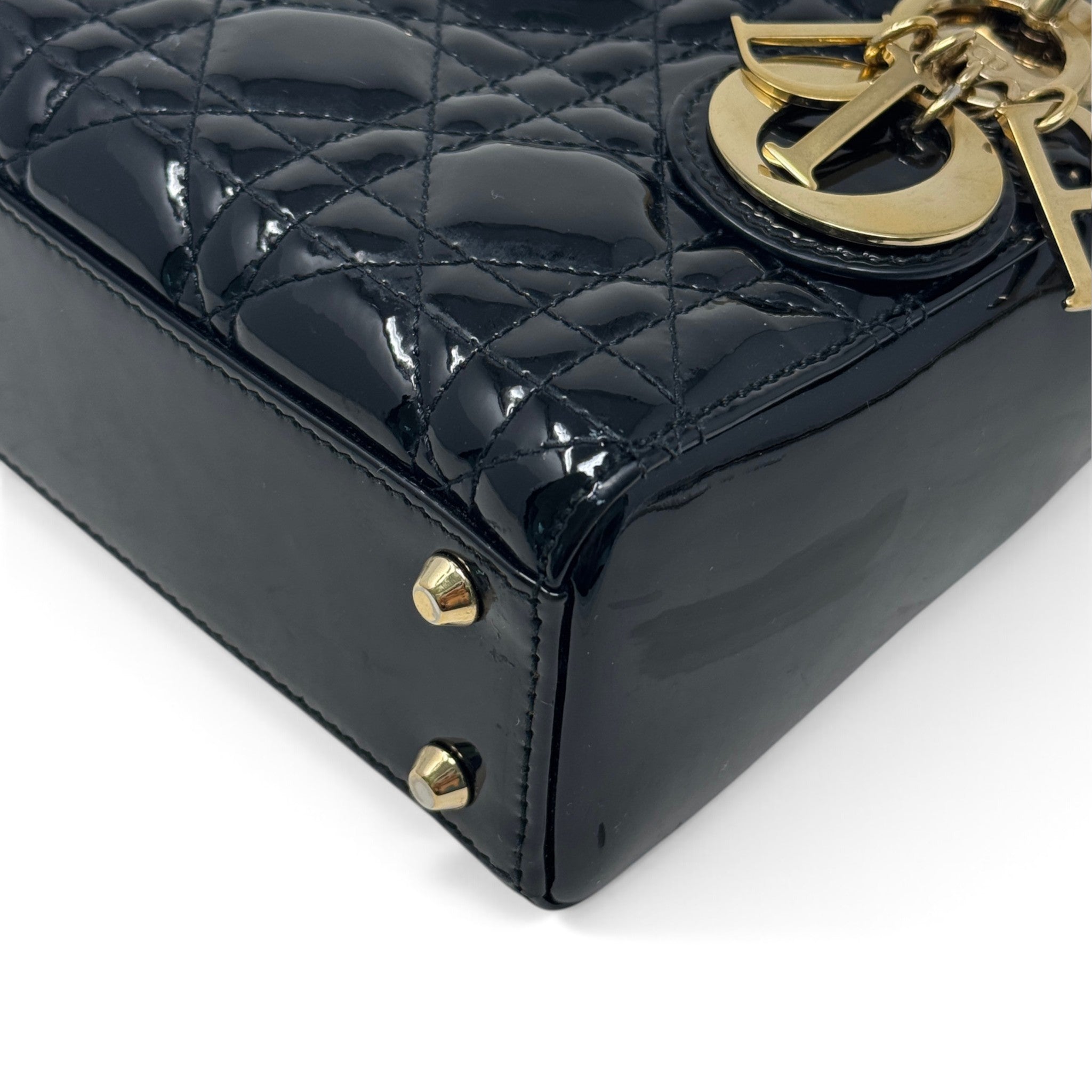 Dior Black Patent Mini Lady Dior