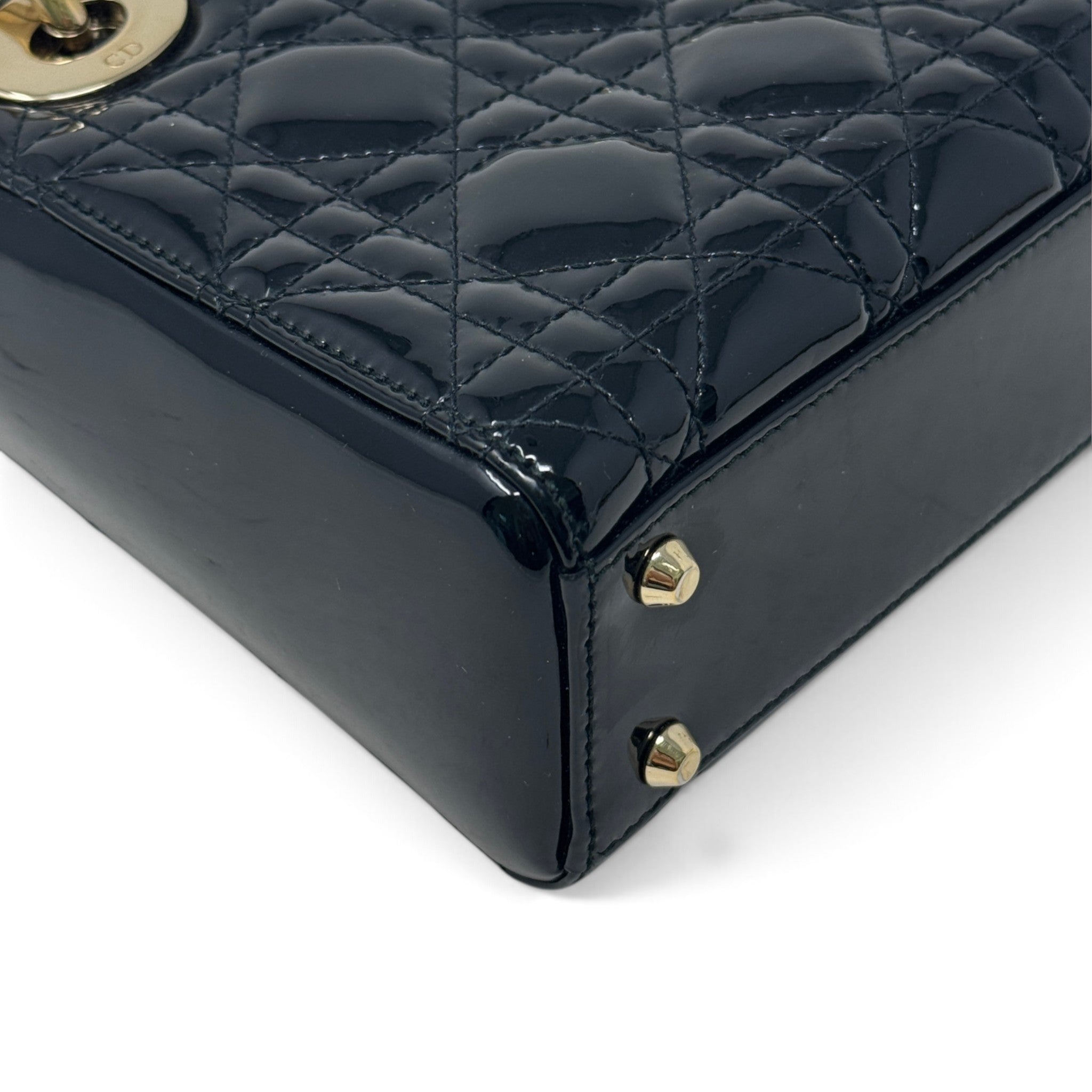 Dior Black Patent Mini Lady Dior