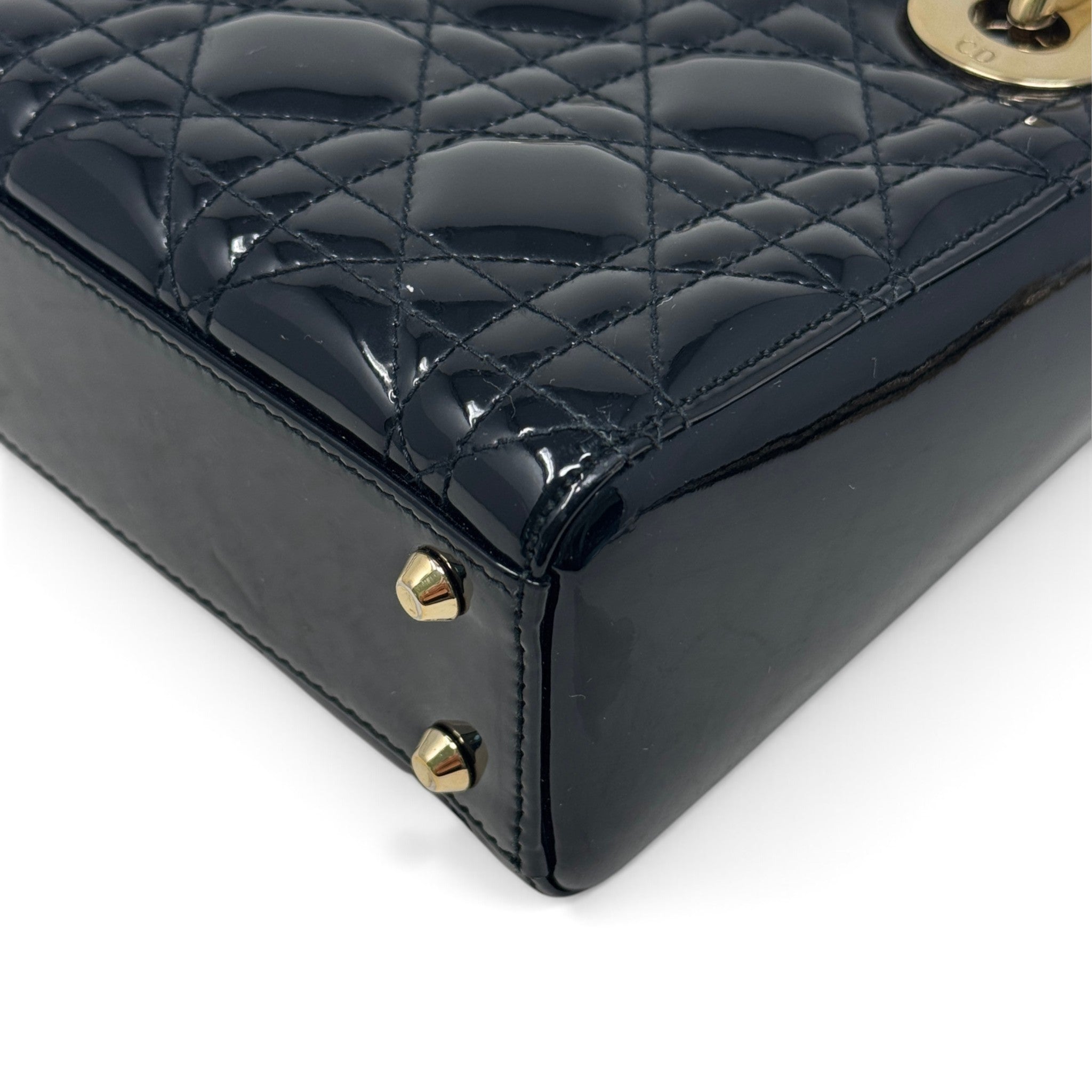 Dior Black Patent Mini Lady Dior