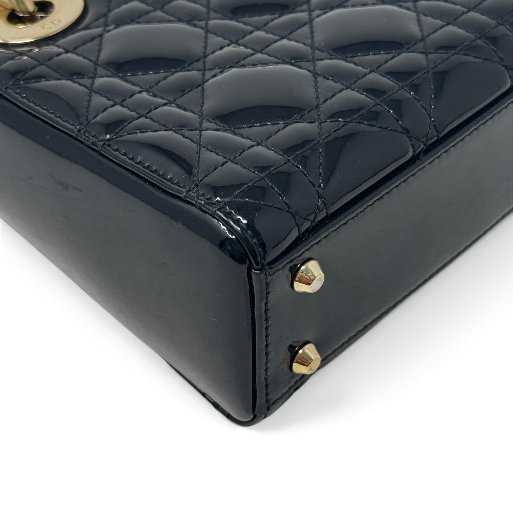 Dior Black Patent Mini Lady Dior