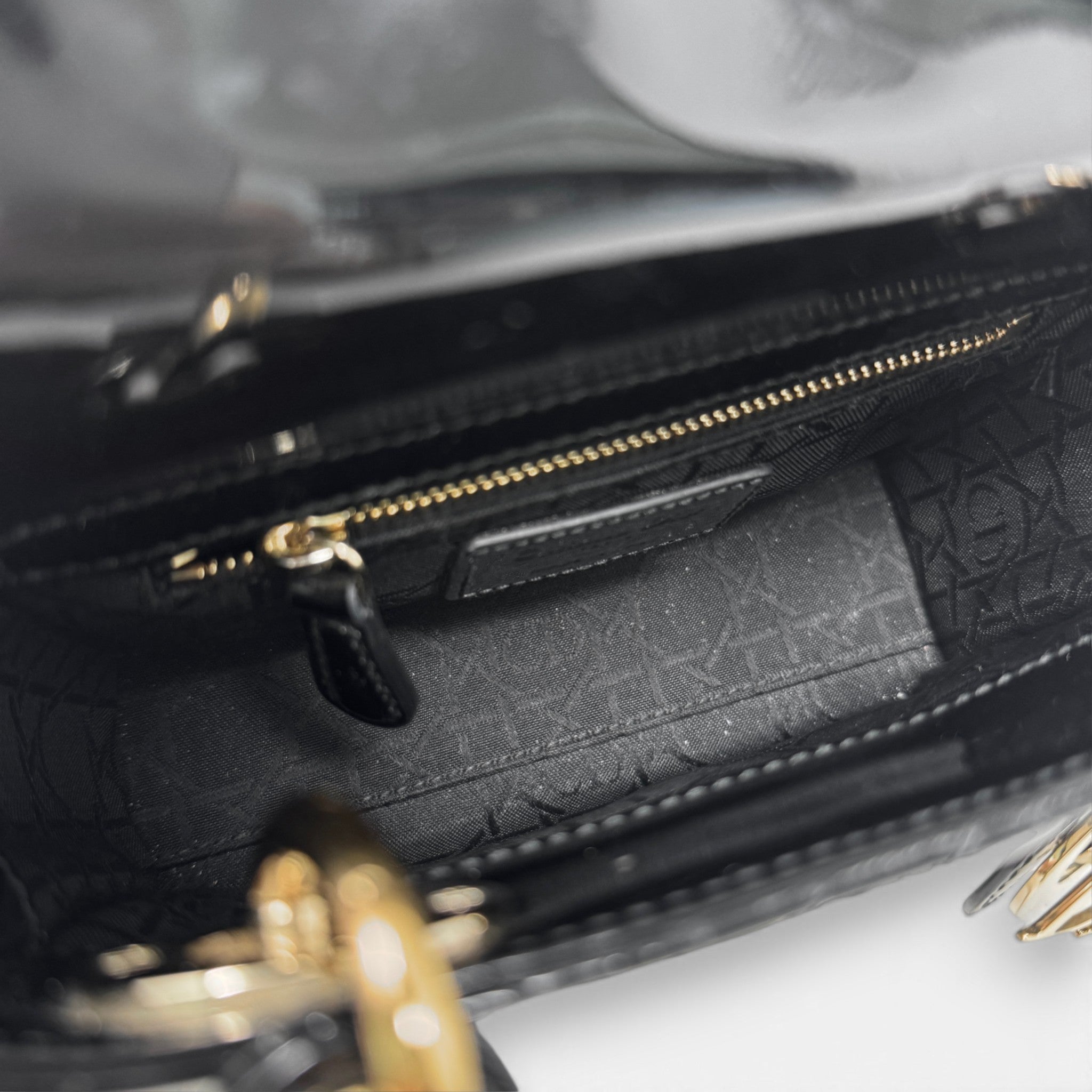Dior Black Patent Mini Lady Dior