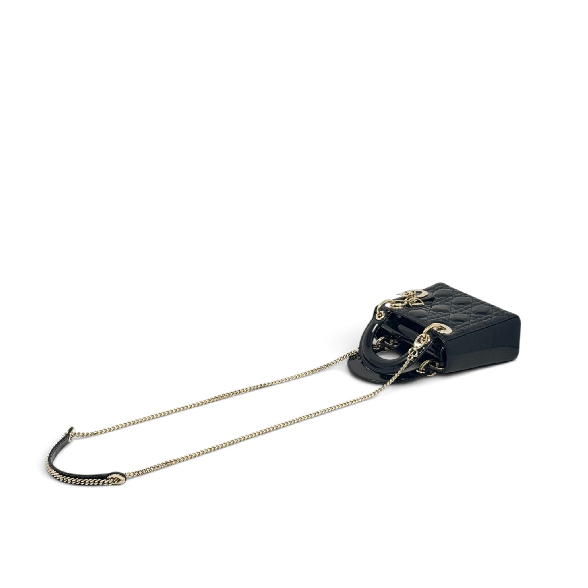 Dior Black Patent Mini Lady Dior