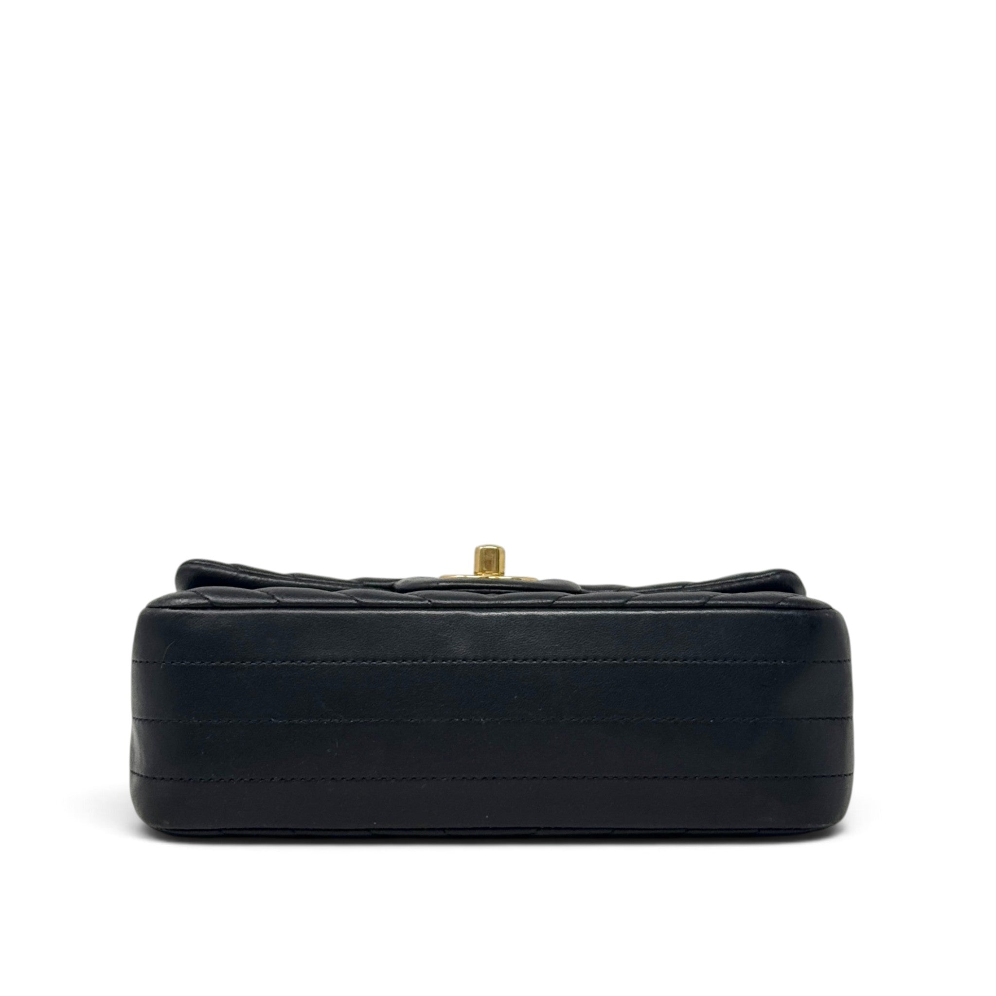 Chanel Black Chevron Mini Classic Flap