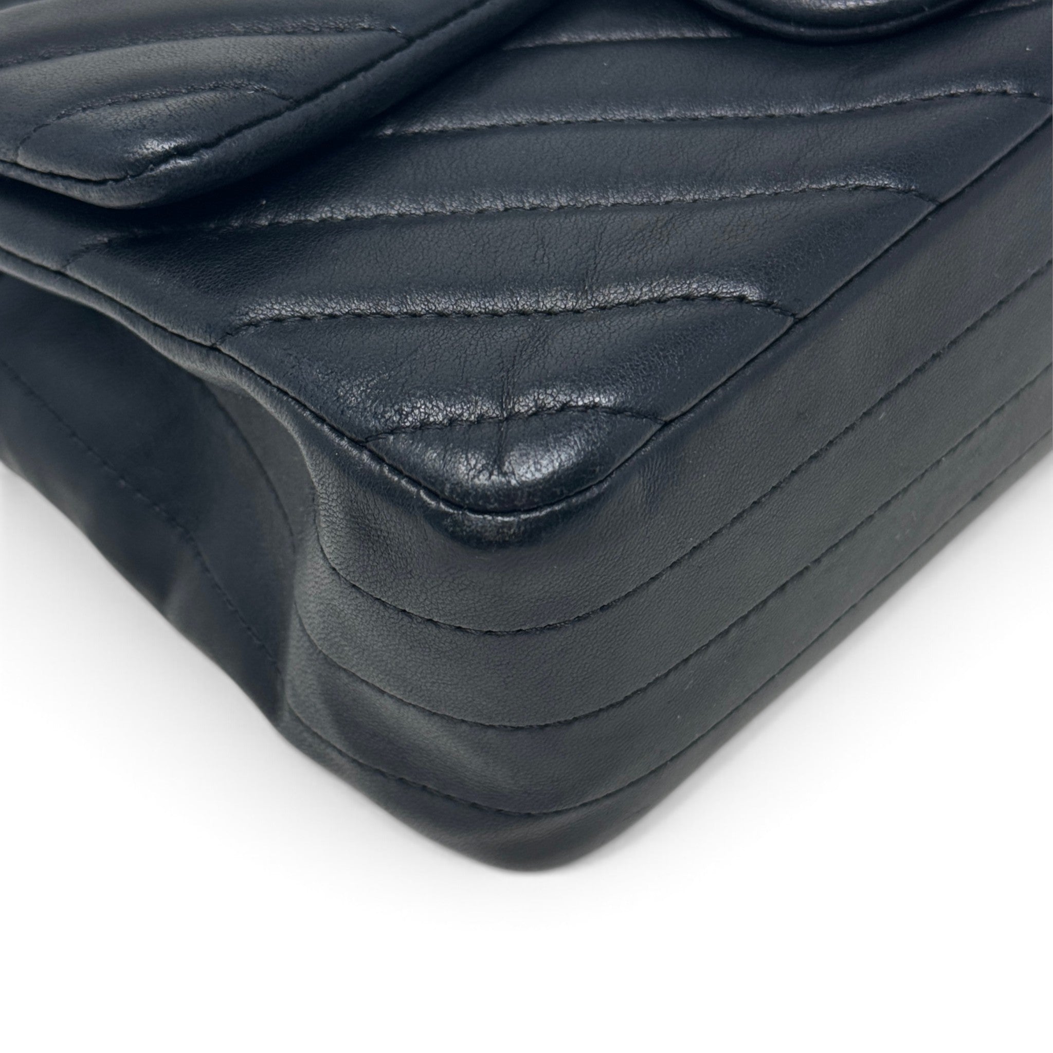 Chanel Black Chevron Mini Classic Flap