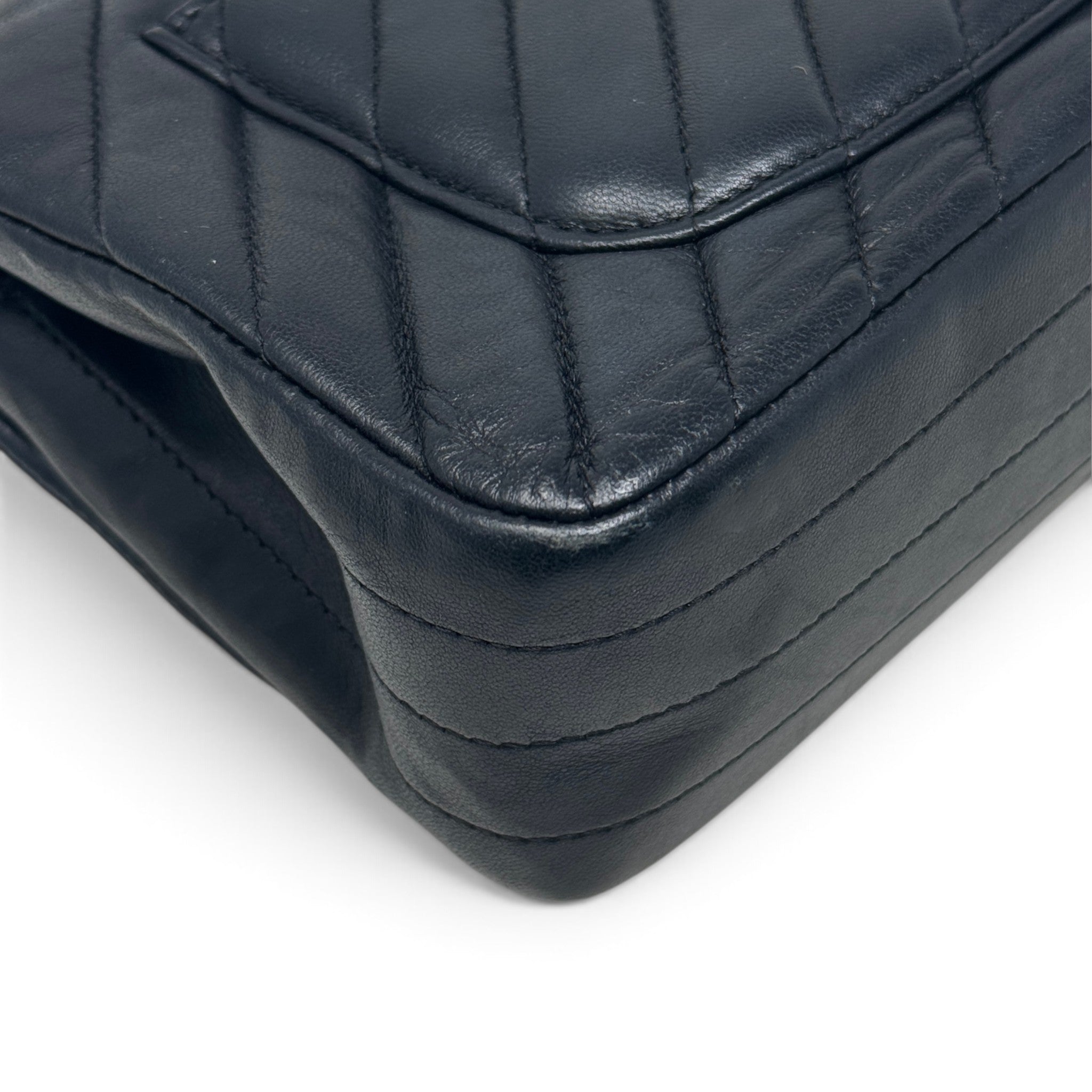 Chanel Black Chevron Mini Classic Flap