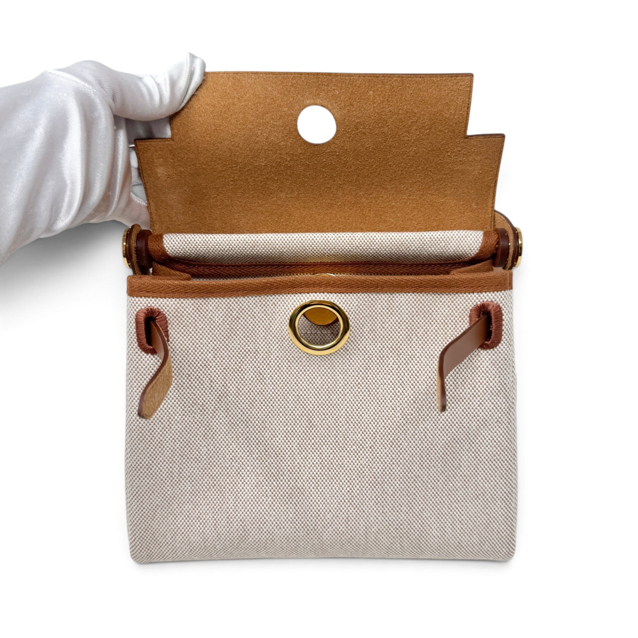 Hermes Fauve Ecru Mini Herbag