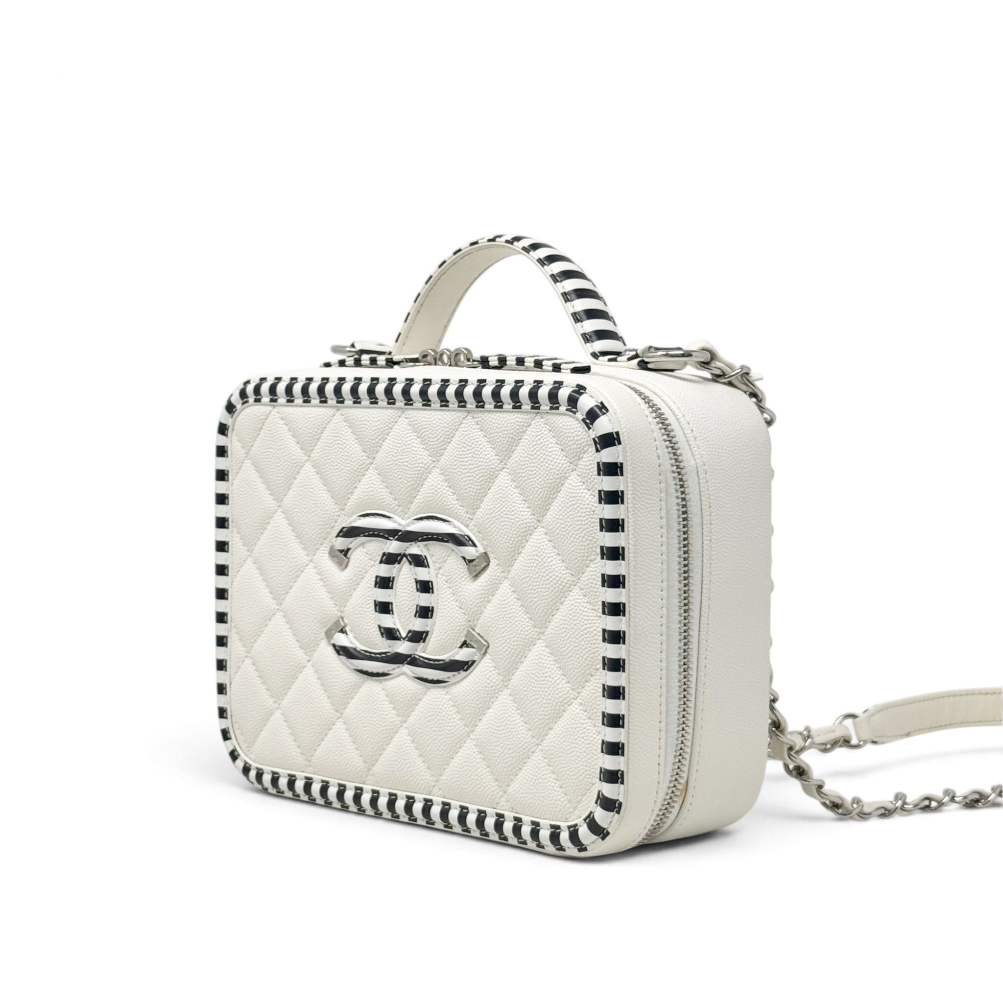 Chanel White Medium Filigree Vanity