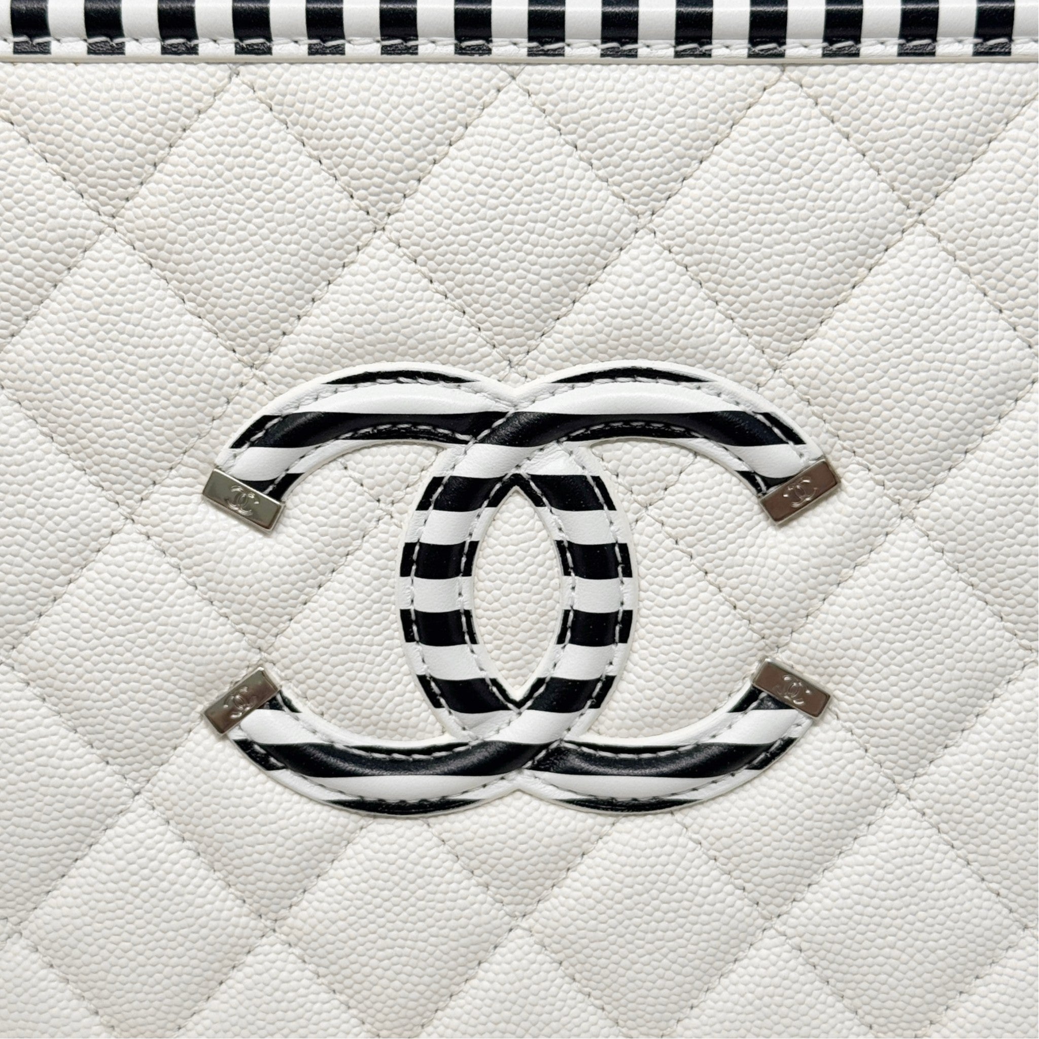Chanel White Medium Filigree Vanity