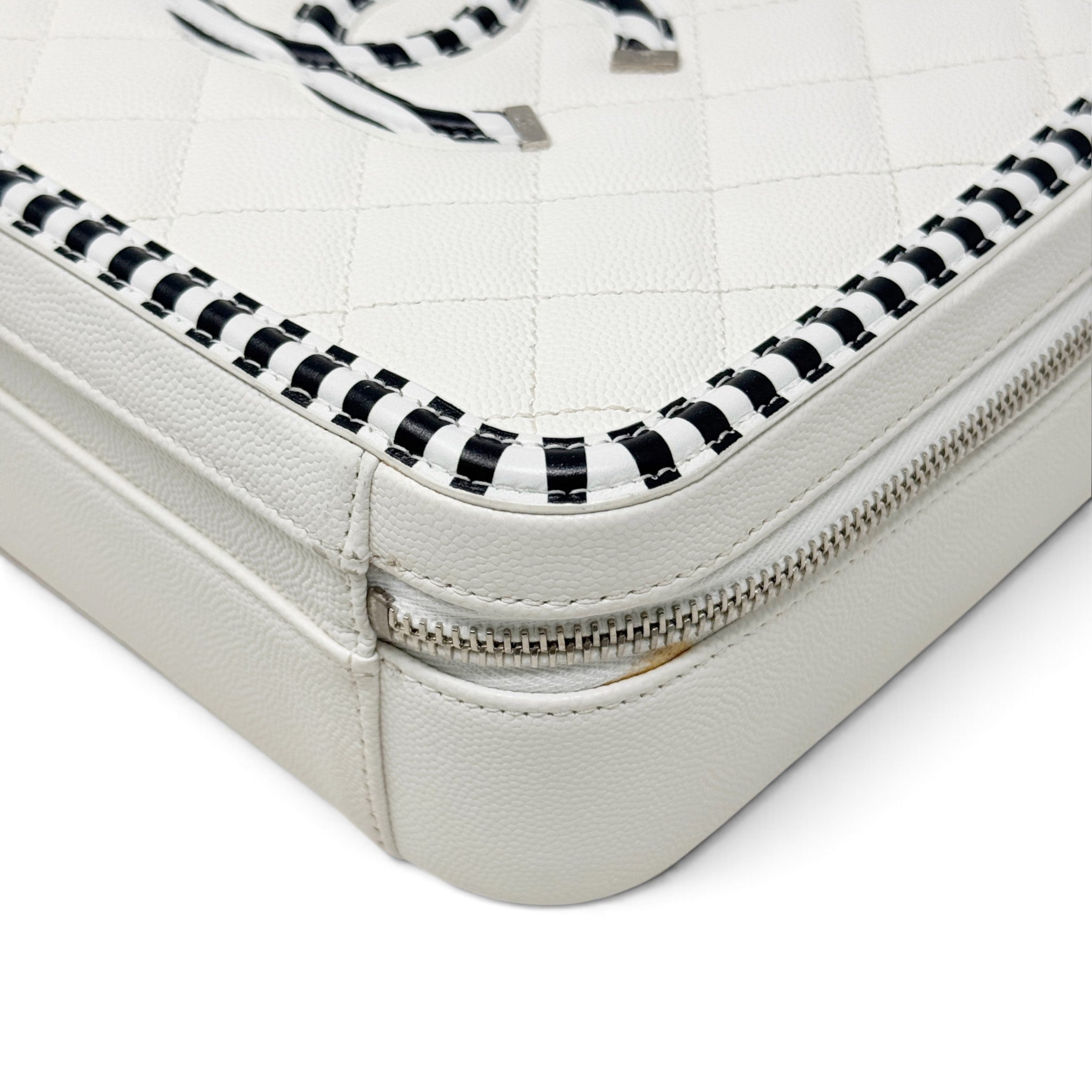 Chanel White Medium Filigree Vanity