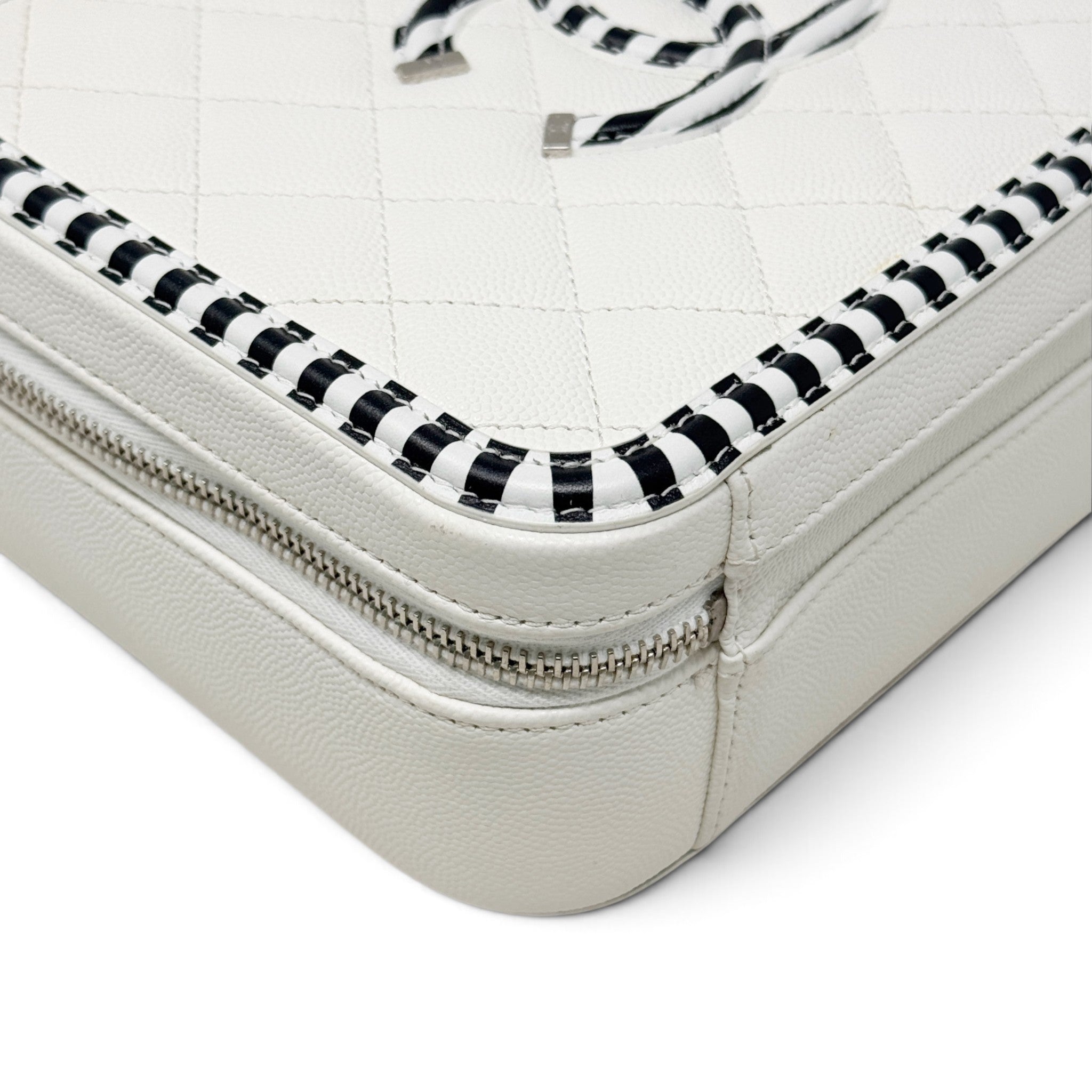 Chanel White Medium Filigree Vanity