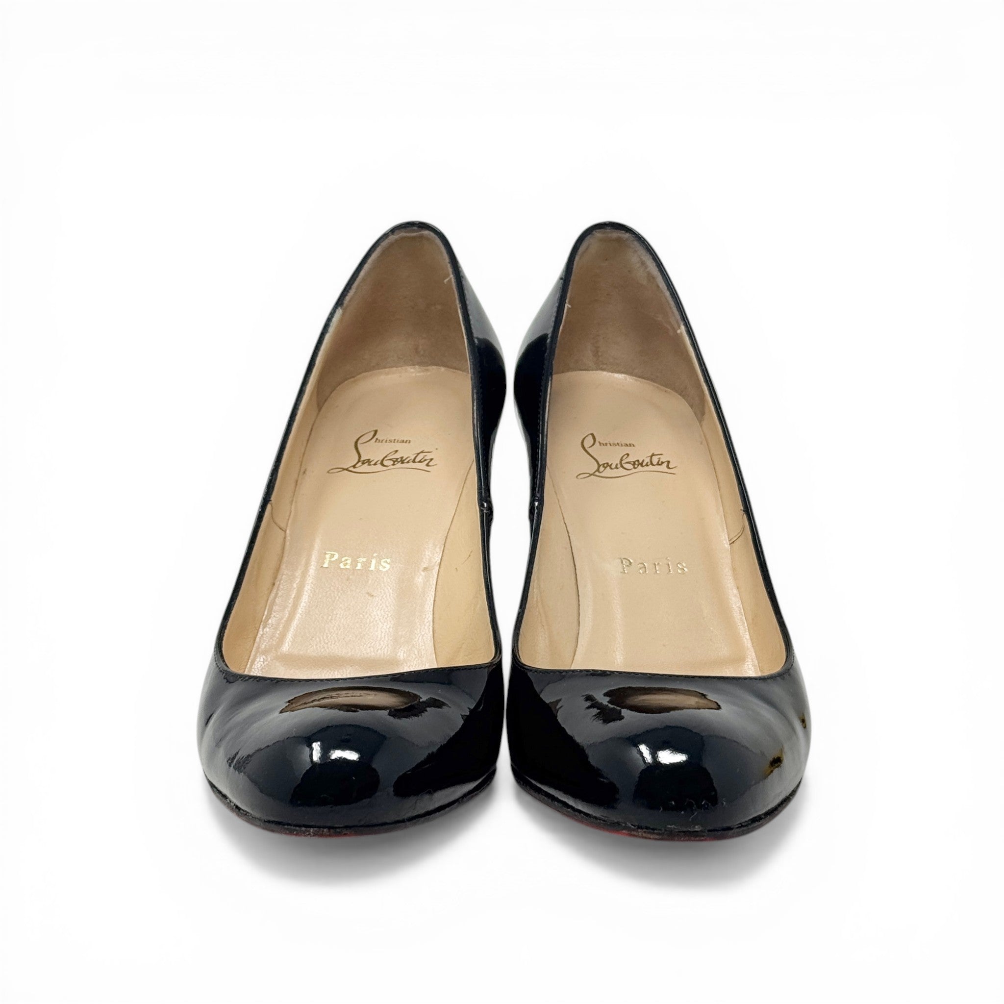 Louboutin Black Patent Simple Pumps 39