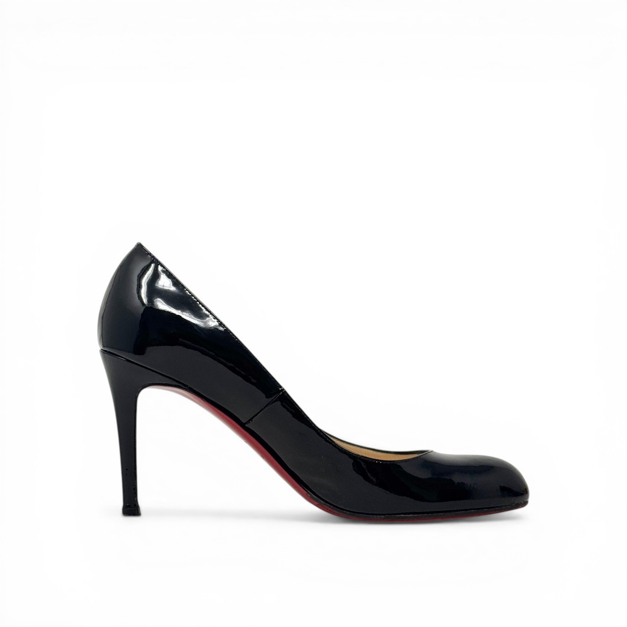 Louboutin Black Patent Simple Pumps 39