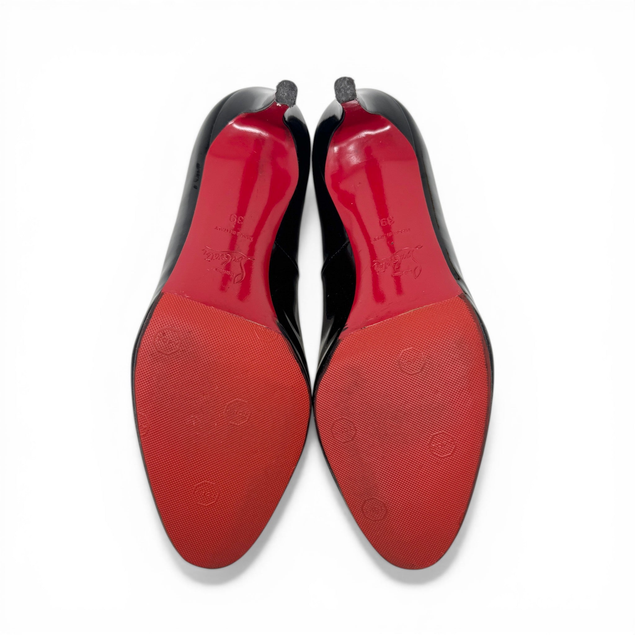 Louboutin Black Patent Simple Pumps 39