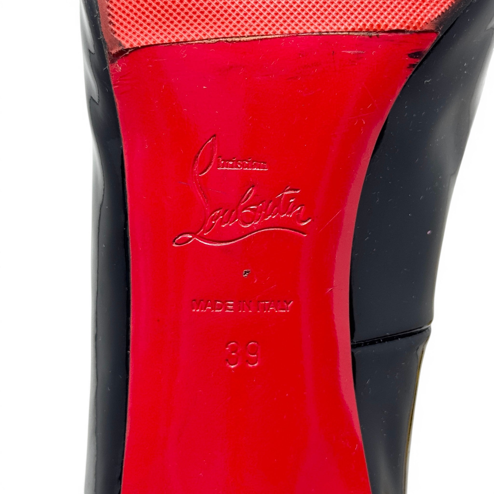 Louboutin Black Patent Simple Pumps 39