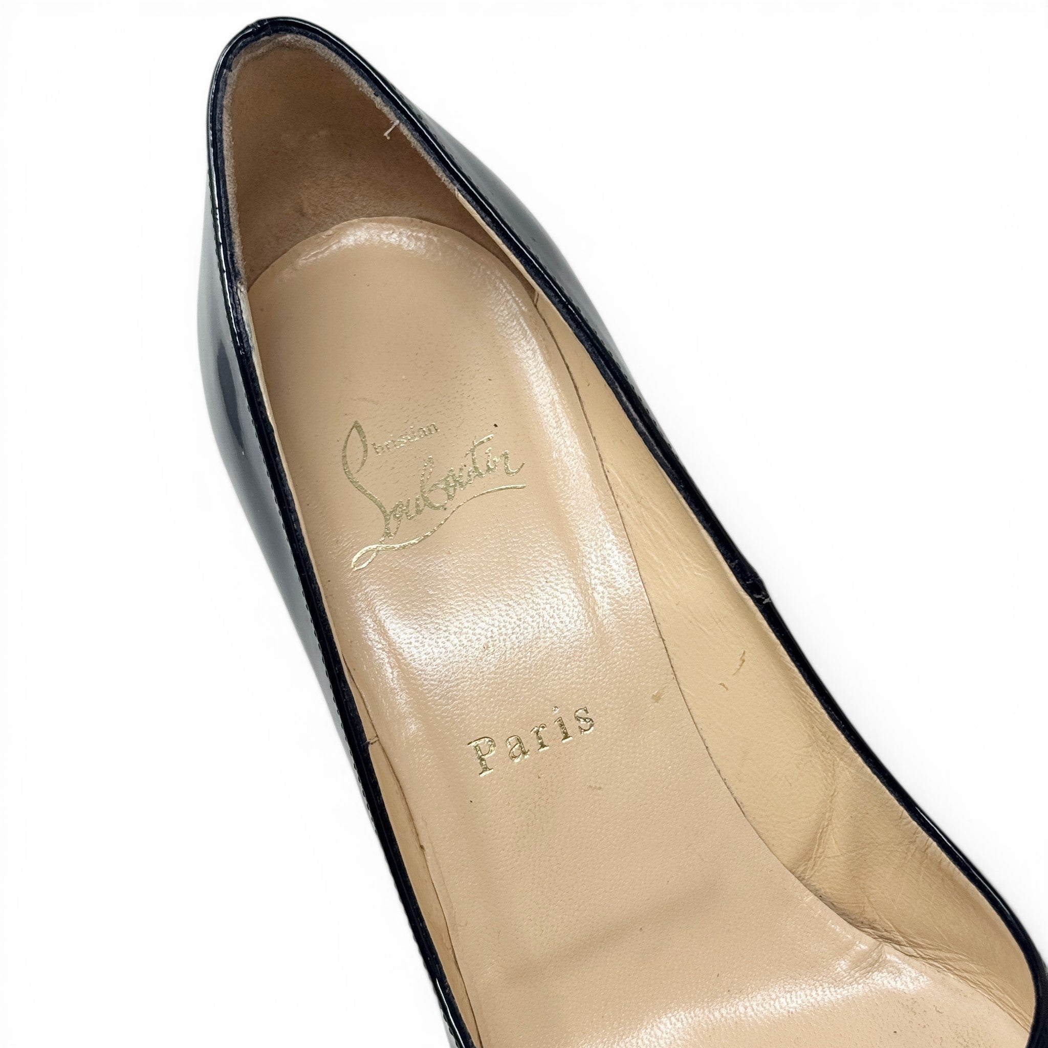 Louboutin Black Patent Simple Pumps 39