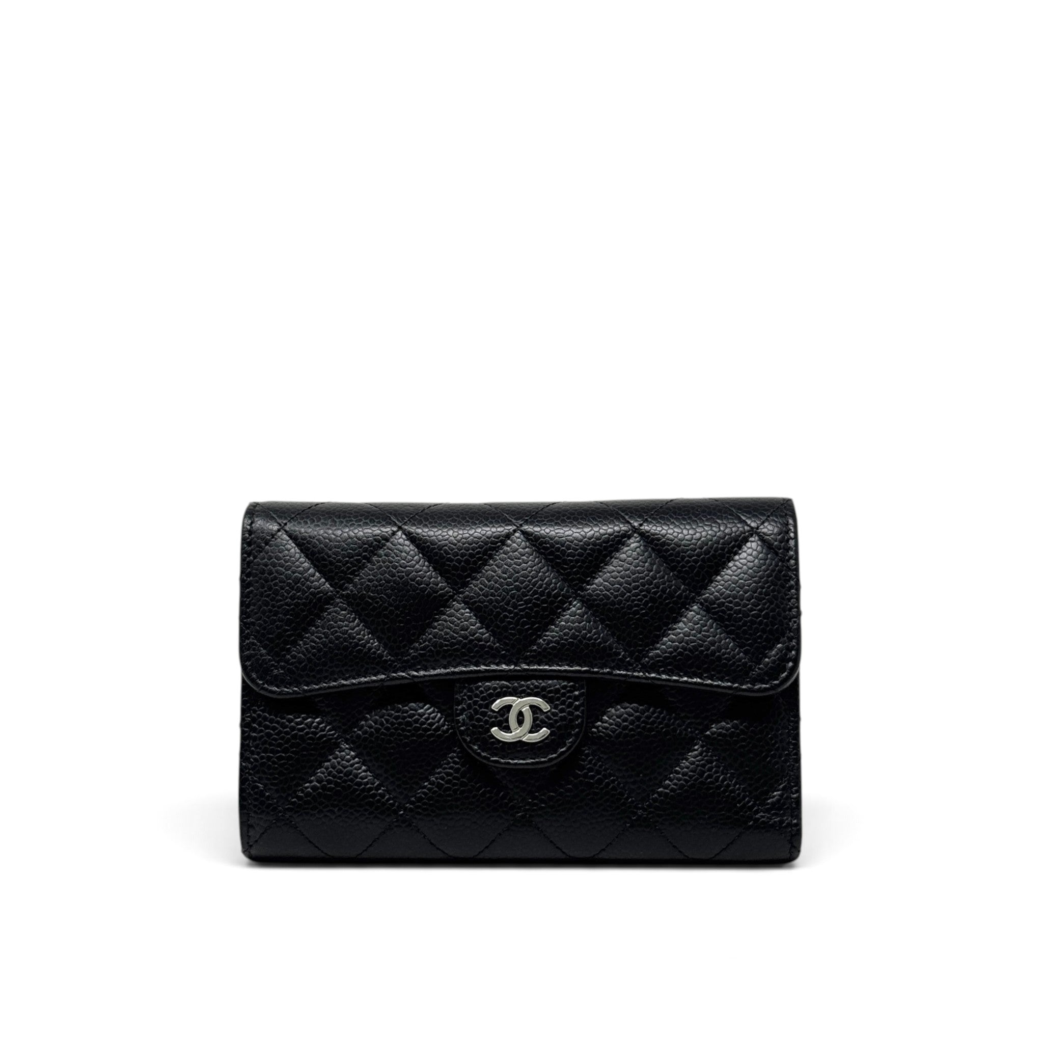 Chanel Black Caviar Classic Flap Wallet