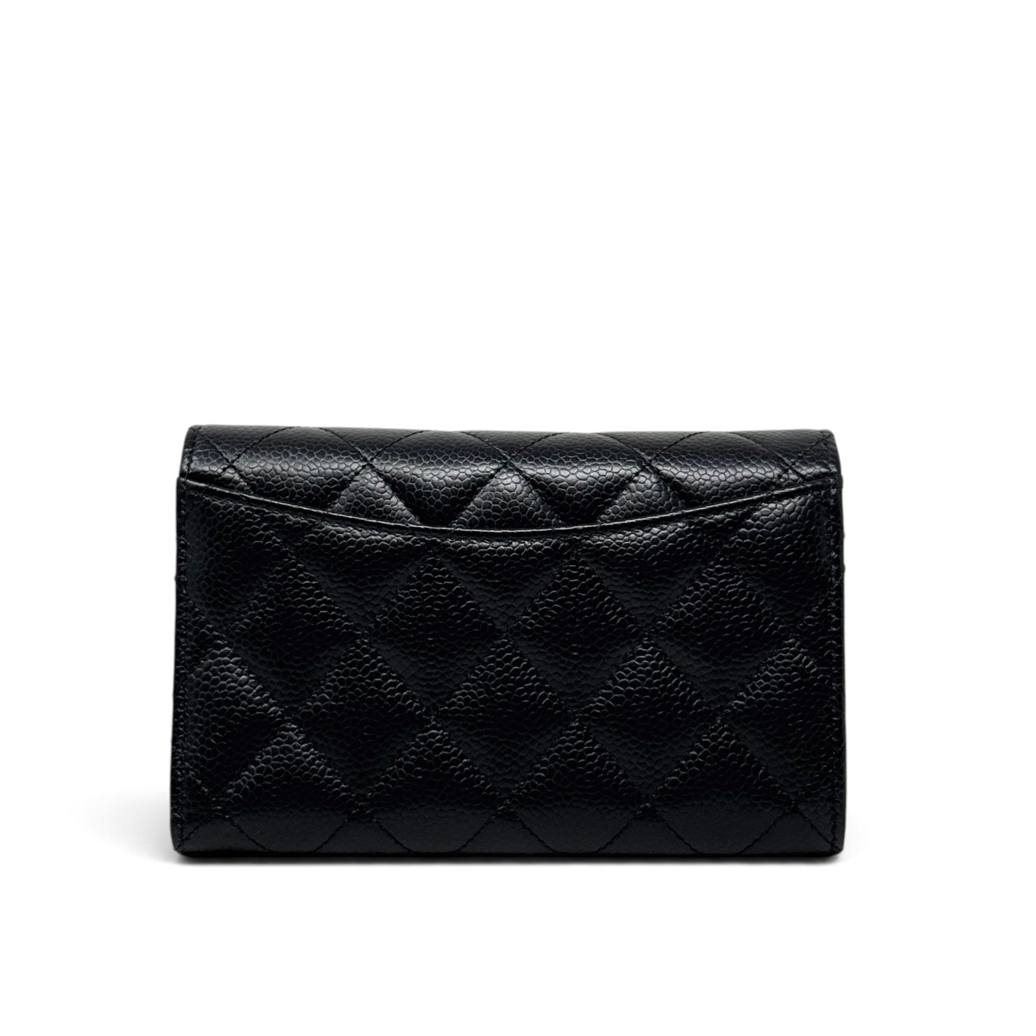 Chanel Black Caviar Classic Flap Wallet