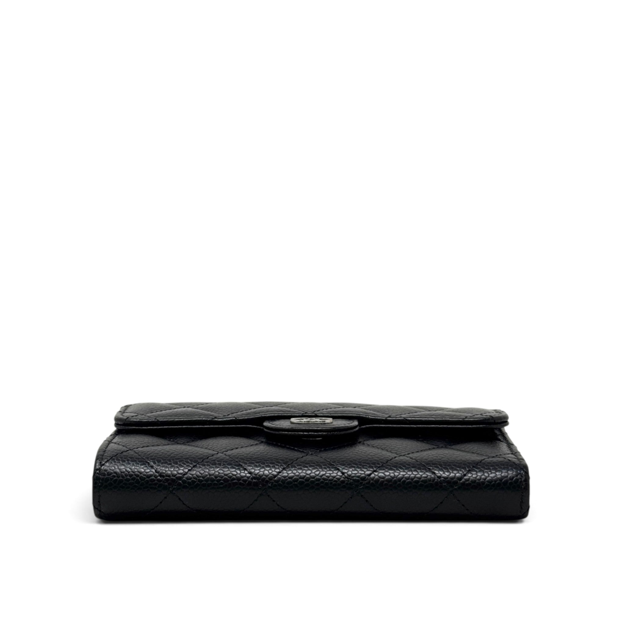 Chanel Black Caviar Classic Flap Wallet