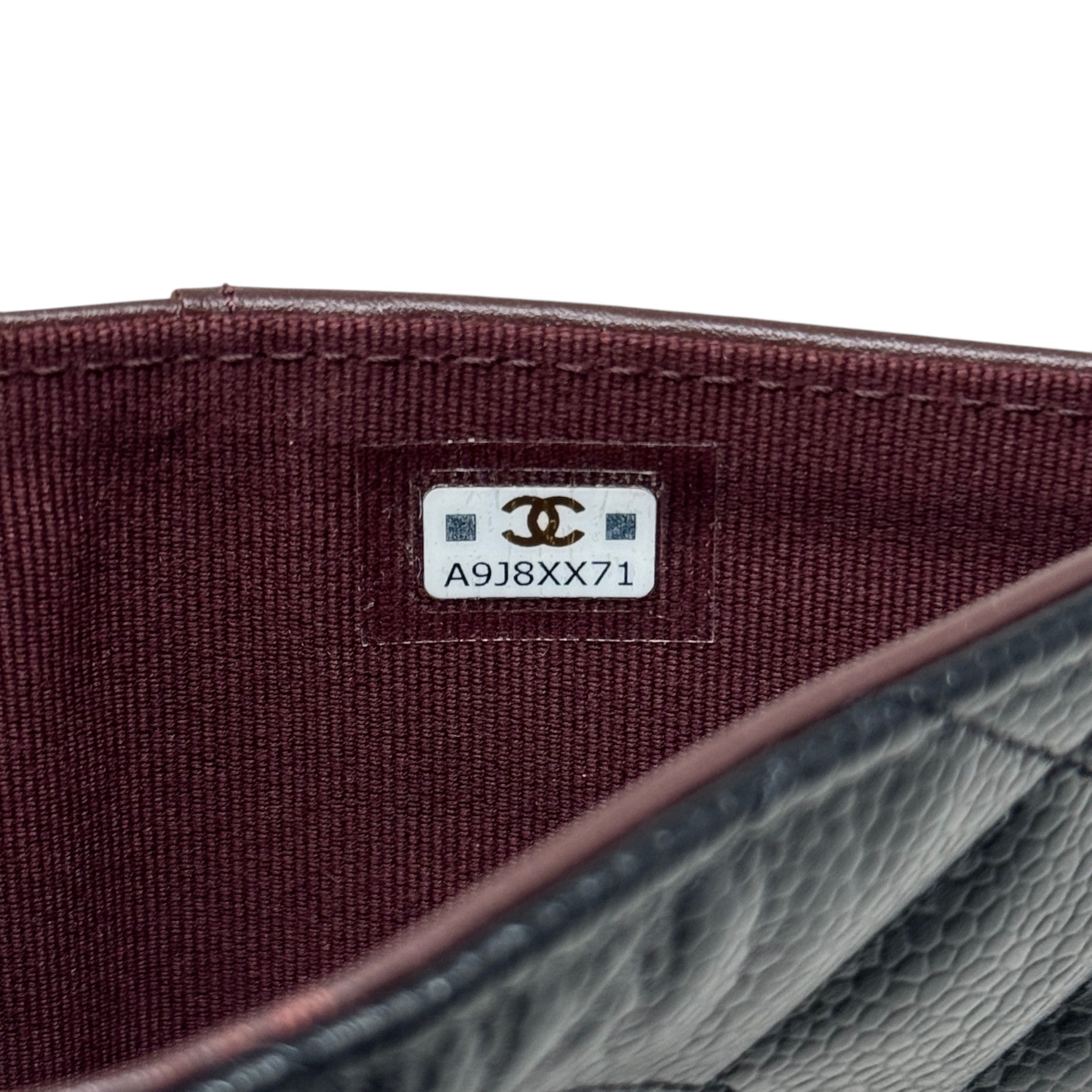 Chanel Black Caviar Classic Flap Wallet