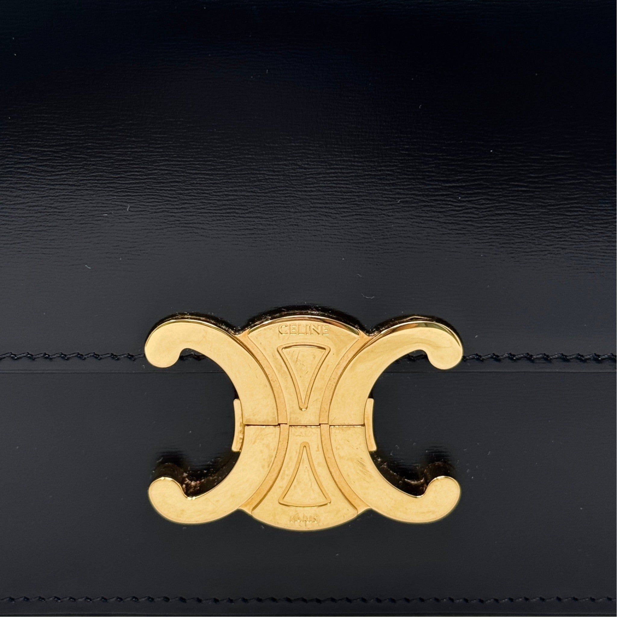 Celine Black Teen Triomphe Bag